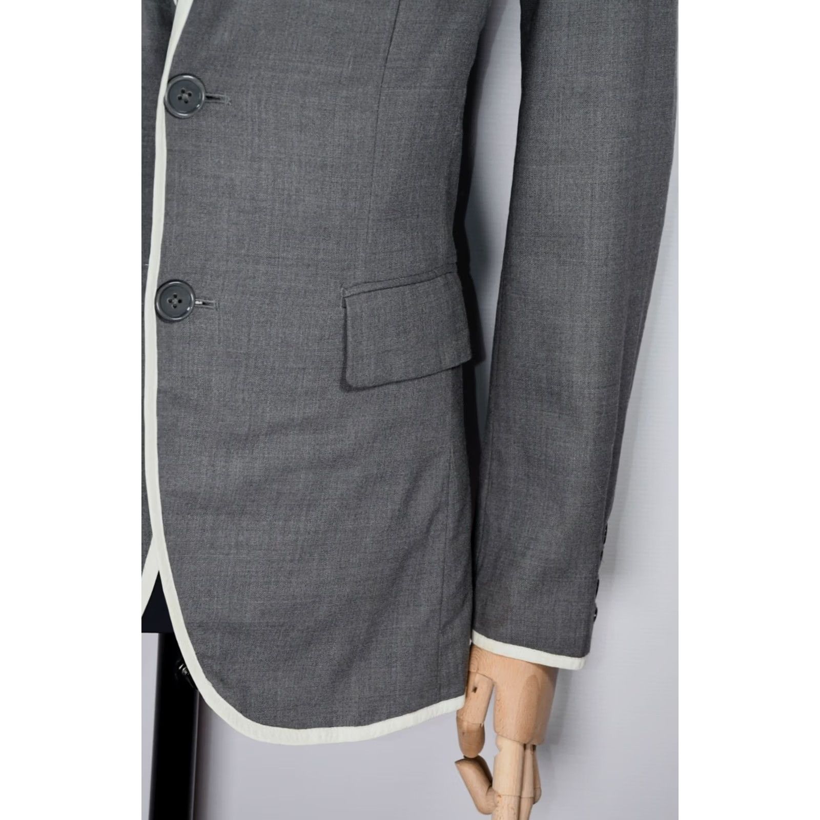 Yohji Yamamoto Y3 Yohji Yamamoto Adidas Blazer Jacket Men's Wool size S Color Gray - Blazer Size 36R - 7 Thumbnail