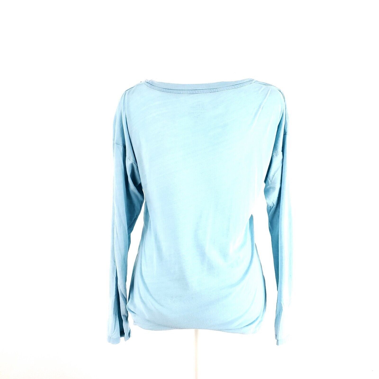 J.Crew J. Crew Medium Light Blue Long Sleeve Shirt Round Neck Size M / US 6-8 / IT 42-44 - 4 Thumbnail