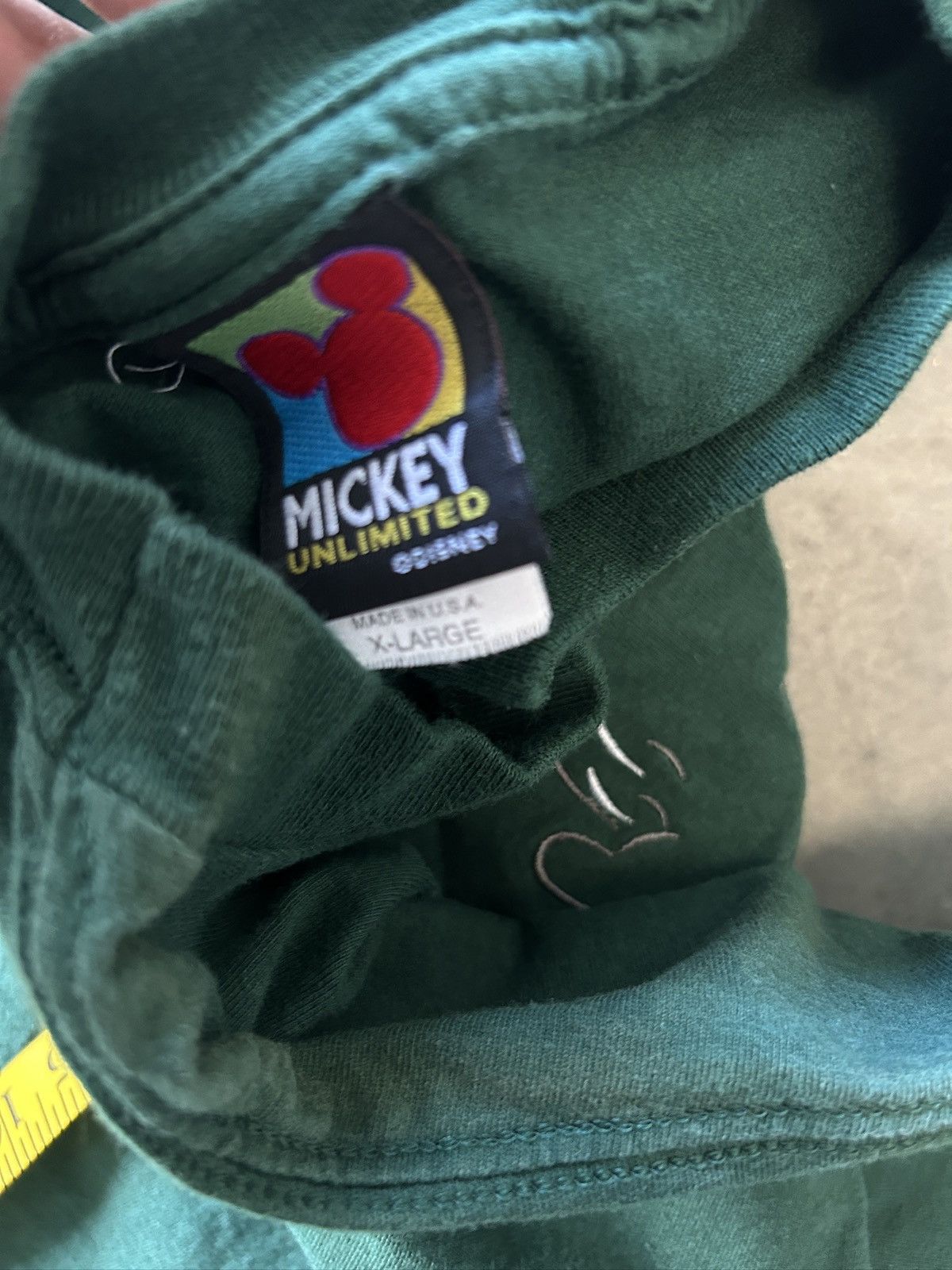 Disney Vintage 90s Green Mickey Mouse Tee Size US XL / EU 56 / 4 - 3 Thumbnail