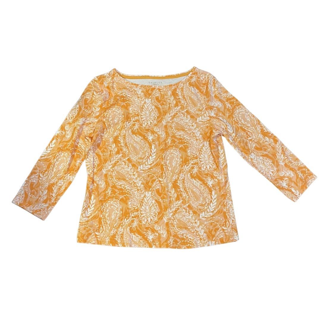 Talbots Bateau Neck Paisley Top Petite SZ M Artsy Casual Boho Indie Size M / US 6-8 / IT 42-44 - 1 Thumbnail