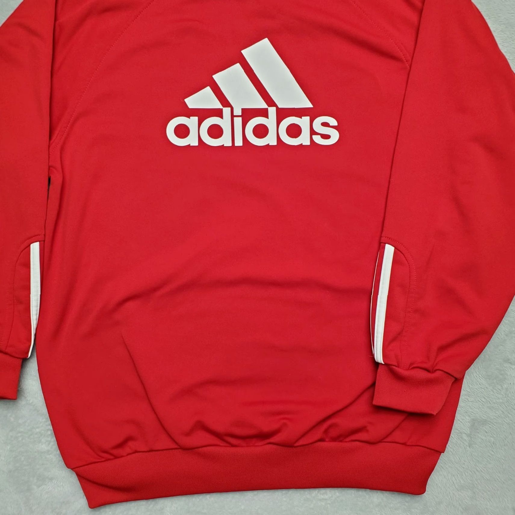 Adidas VINTAGE Adidas Sweater Mens XL Red 3 Stripe Sleeve Crewneck Sweatshirt Pullover Size US XL / EU 56 / 4 - 3 Thumbnail