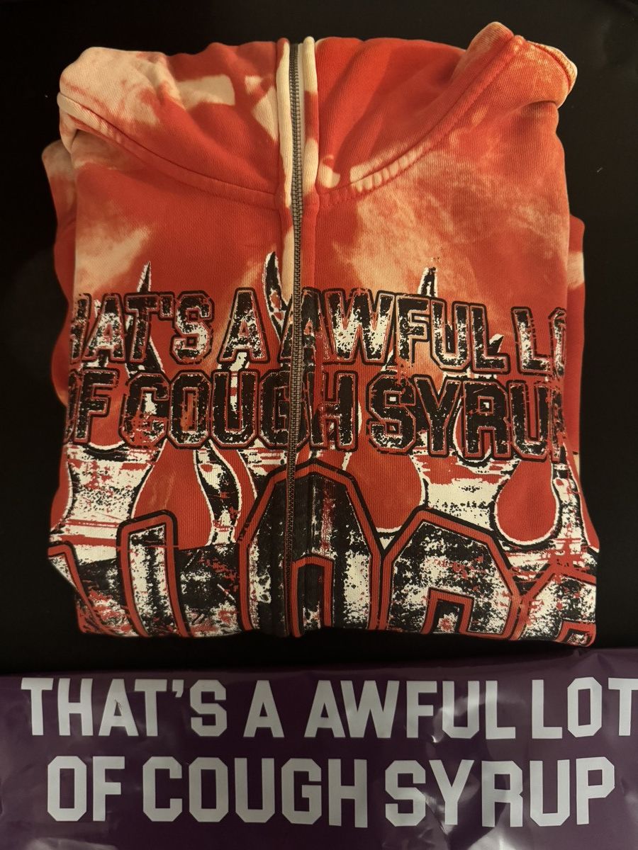 Awful Lot of Cough Syrup Awful Lot of Cough Syrup Red Full Zip Hoodie Size US XXL / EU 58 / 5 - 1 Thumbnail