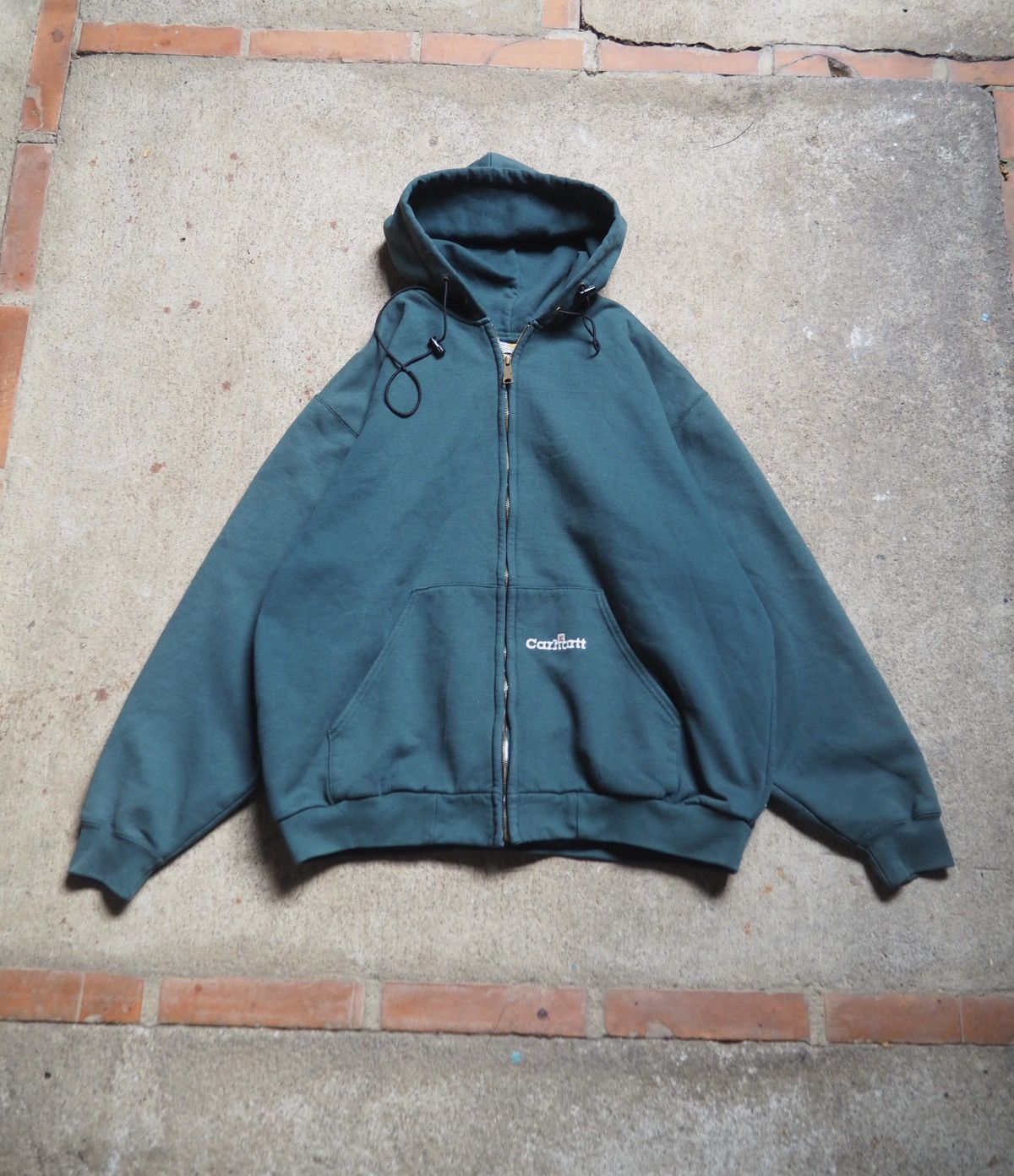 Carhartt Vintage 90s/00s Carhartt Thermal Zip-Up Hoodie, HTG, XL Size US XL / EU 56 / 4 - 1 Thumbnail