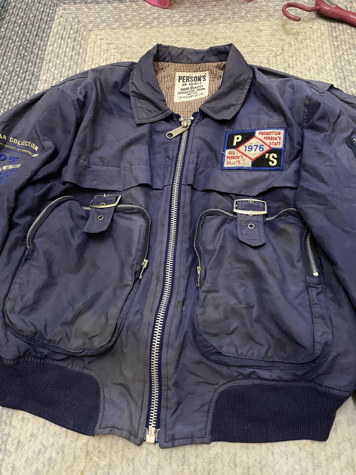 Vintage VINTAGE PERSONS REVERSIBLE BOMBER STYLE JACKET Size US M / EU 48-50 / 2 - 2 Thumbnail