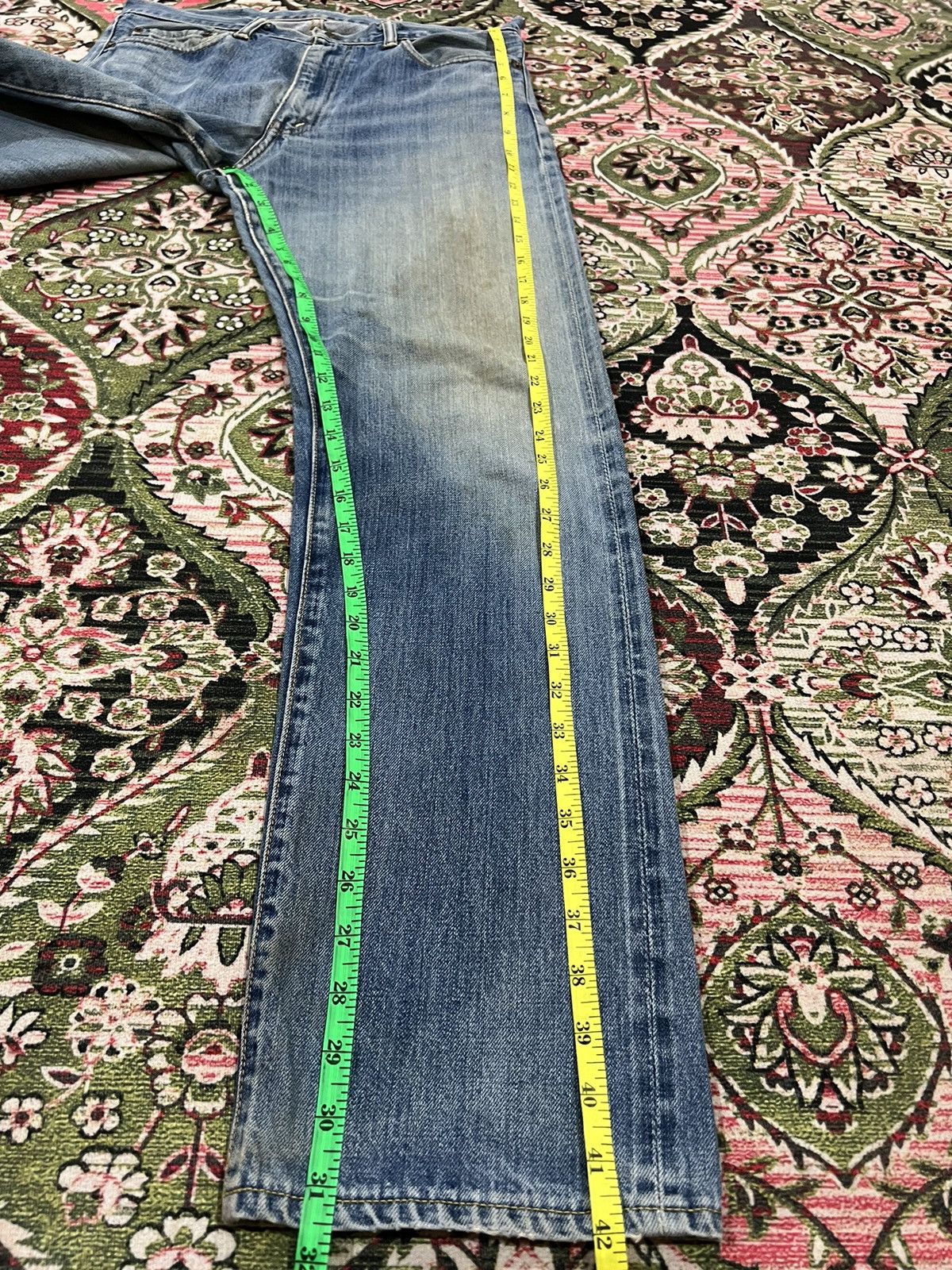 Levi's VINTAGE LEVIS 505 E LVC SELVEDGE DISTRESSED WASHED JEANS Size US 32 / EU 48 - 15 Thumbnail