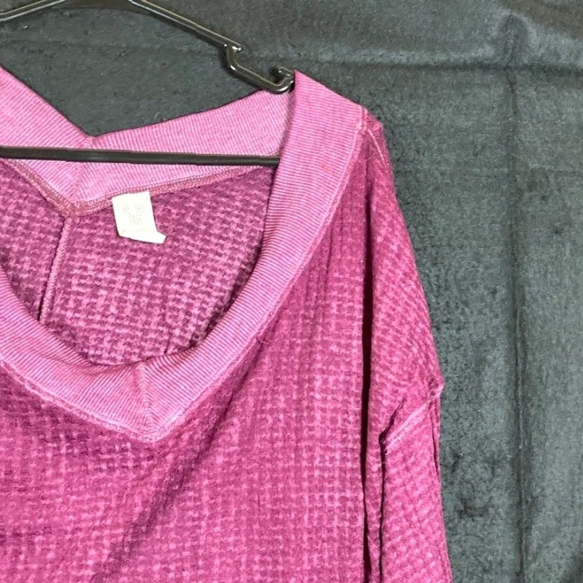 Vintage We The Free Womens Shirt Purple Thermal Waffle Sheer V-Neck Long Sleeve Small Size S / US 4 / IT 40 - 5 Thumbnail