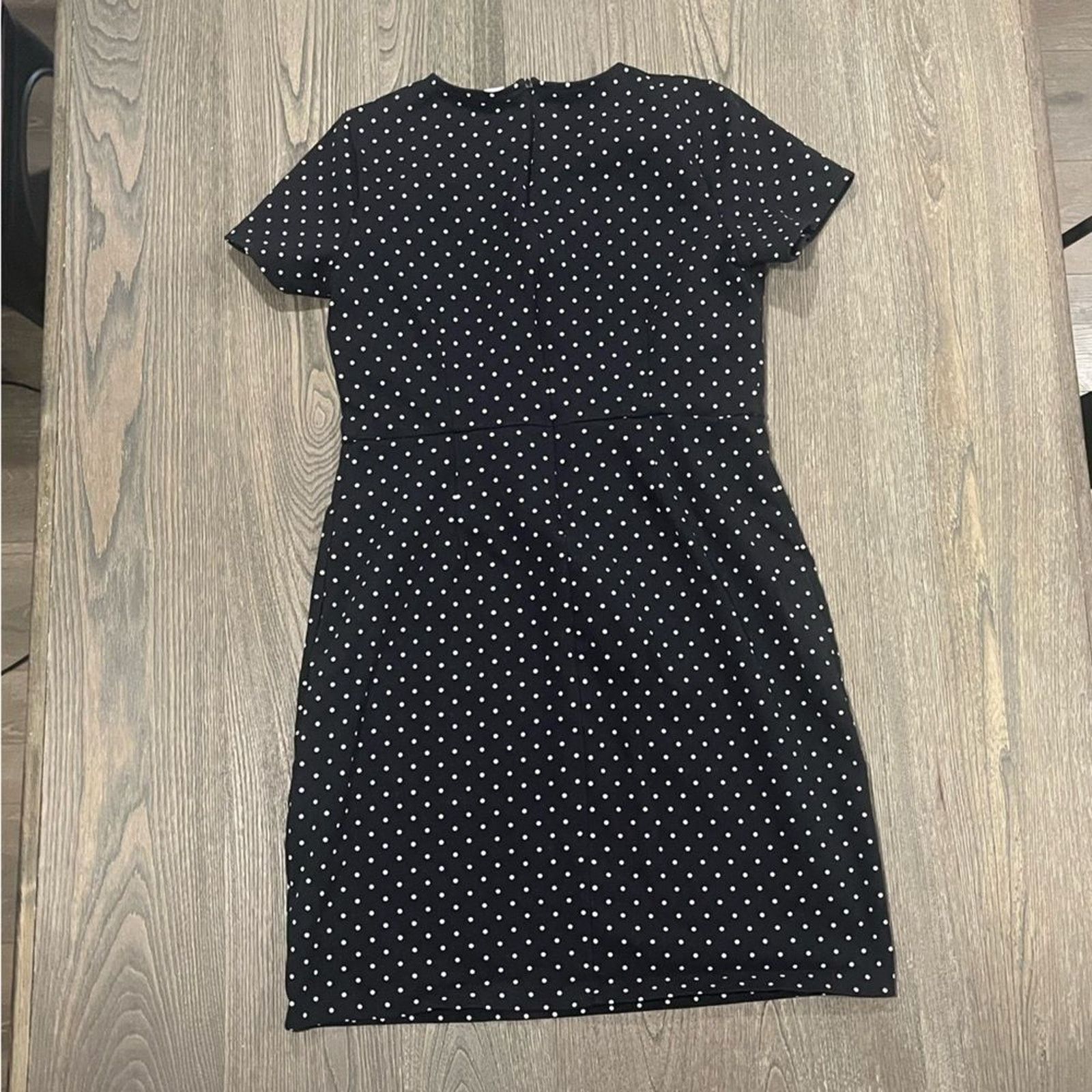 Old Navy Old Navy Polka Dot Short Sleeve Crew Neck Sheath Dress Size L / US 10 / IT 46 - 7 Thumbnail