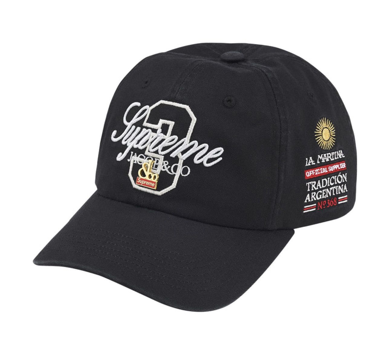 Supreme (NEW) Supreme La Martina 6-Panel Hat (One Size, Black 
