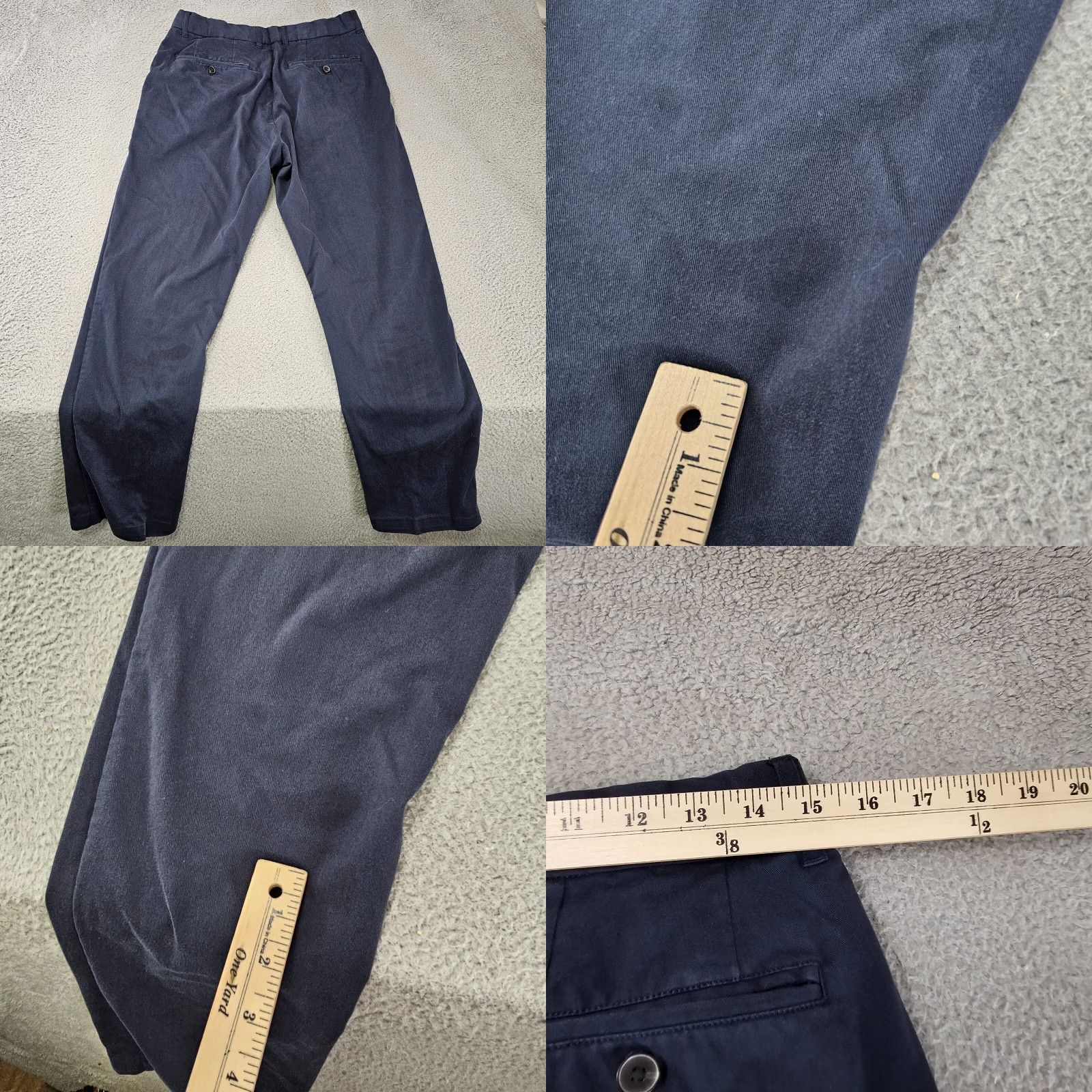 Vintage Rohan Pants Mens 30x29 Blue Chino Flat Front Stretch Cotton Twill Button Zipper Classic Size US 30 / EU 46 - 8 Thumbnail