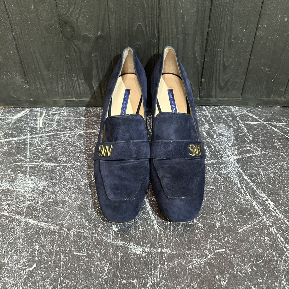 Stuart Weitzman Stuart Weitzman women’s suede loafers heels size 40 Size US 10 / IT 40 - 5 Thumbnail