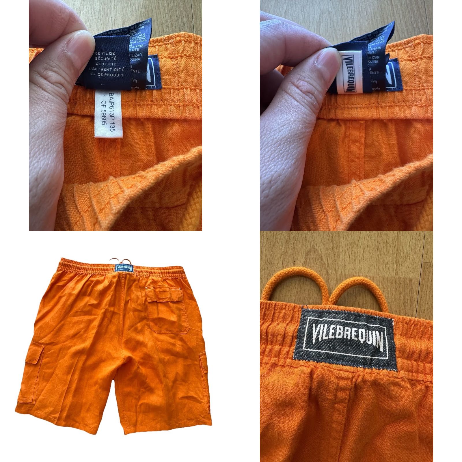Vilebrequin Vilebrequin Mens Cargo Shorts Orange Linen 3XL Beach City Pockets Regular Rise High Inseam 10.75” EUC Rare Size US 39 - 8 Thumbnail