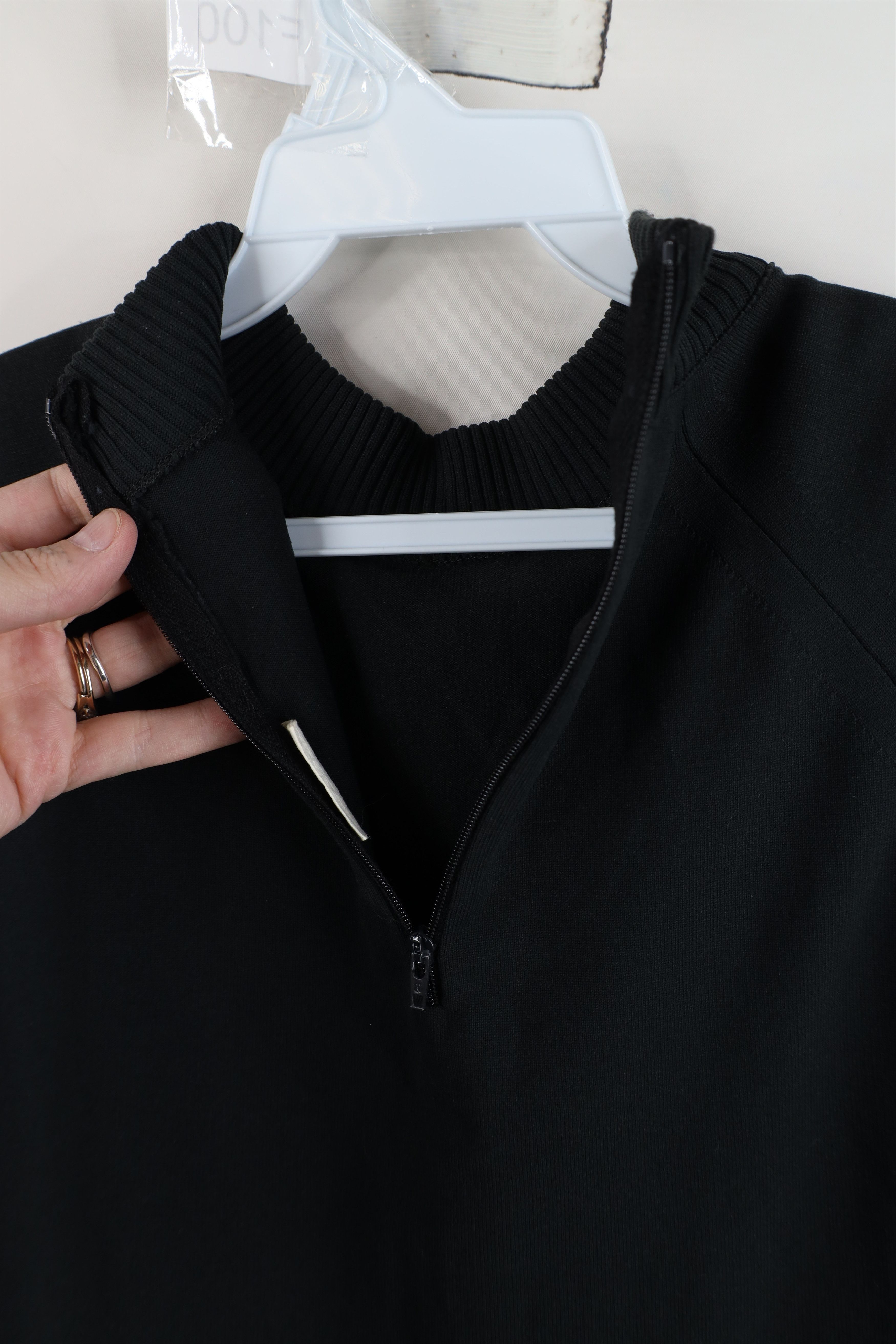 Vintage Vintage 50s 60 Ban Lon Faded Back Zip Knit T-Shirt Black USA Size S / US 4 / IT 40 - 8 Thumbnail