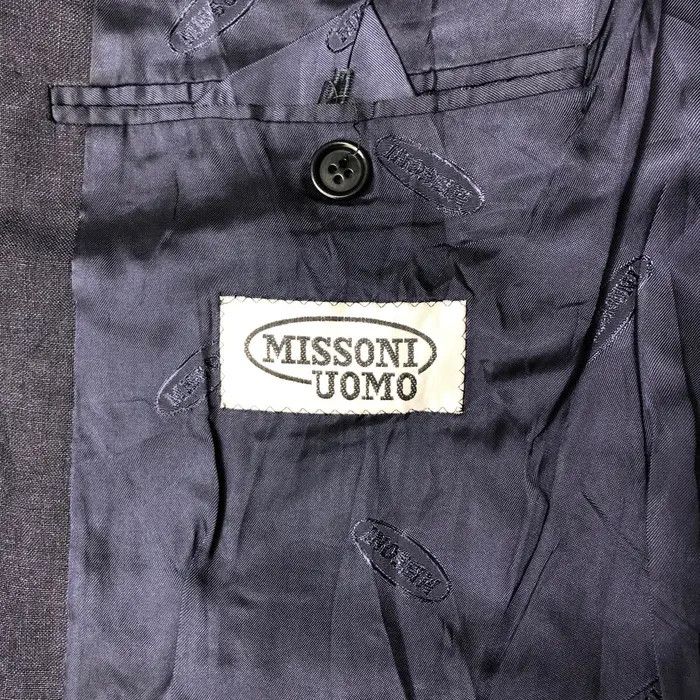 Missoni Vtg 80’ MISSONI UOMO ITALY 2 Button Blazer Sport Coat Suit Size 50R - 4 Thumbnail