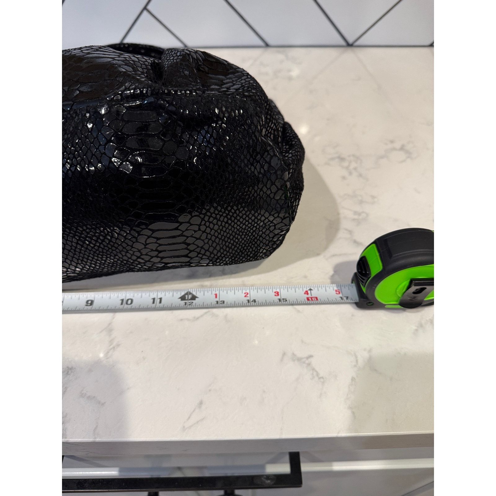 Other Vintage Perlina Y2K black snake skin leather large hobo bag Size ONE SIZE - 6 Thumbnail