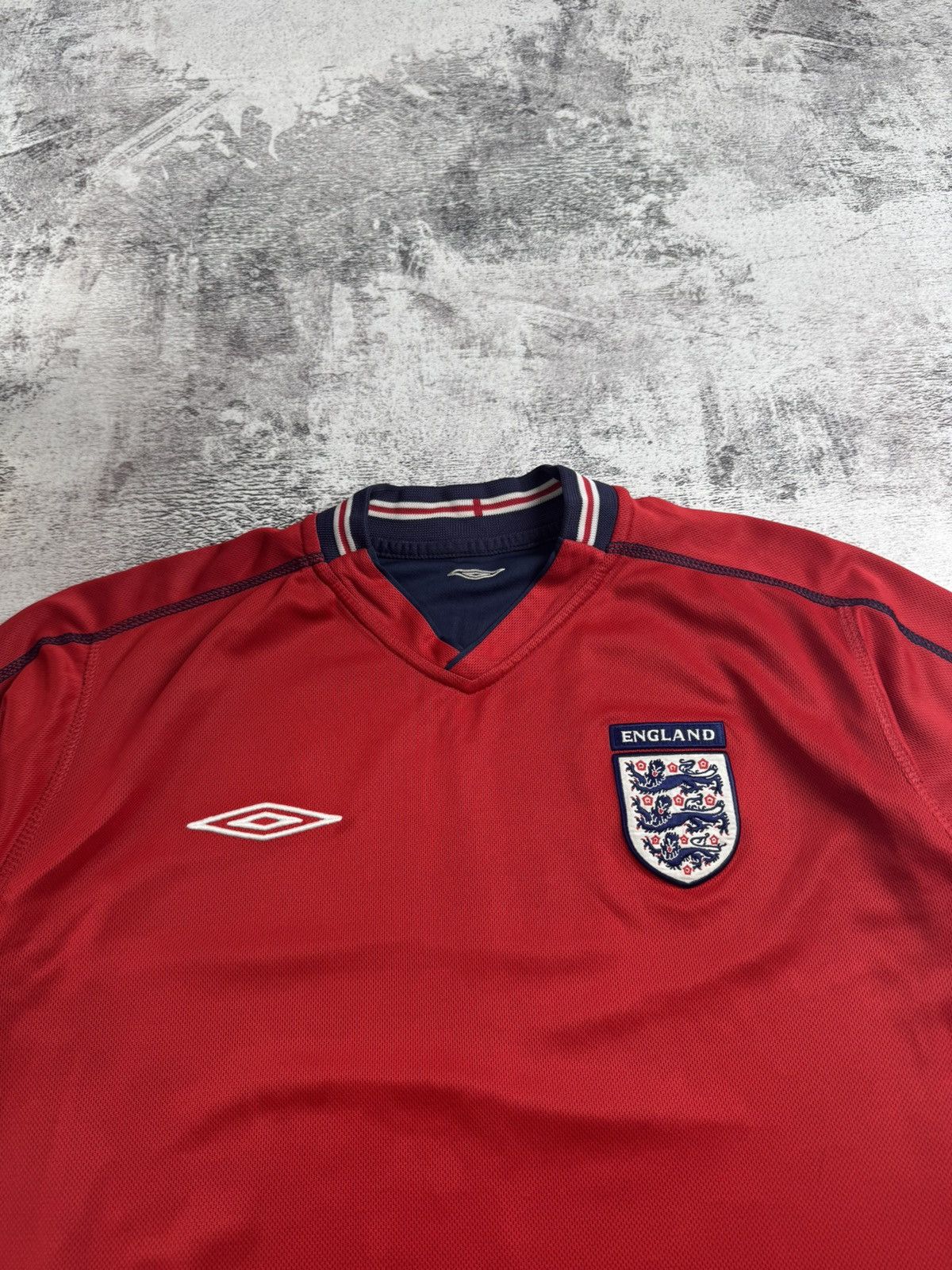 Umbro England 2 in 1 National 2002 2004 Soccer Football Jersey Blockcore T Shirt Tee Size US M / EU 48-50 / 2 - 8 Thumbnail