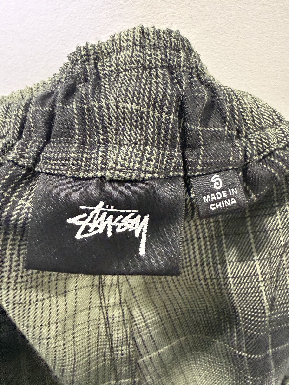 Stussy Stüssy Green Plaid Easy Pants – Elastic Waist Relaxed Fit Size US 30 / EU 46 - 4 Thumbnail