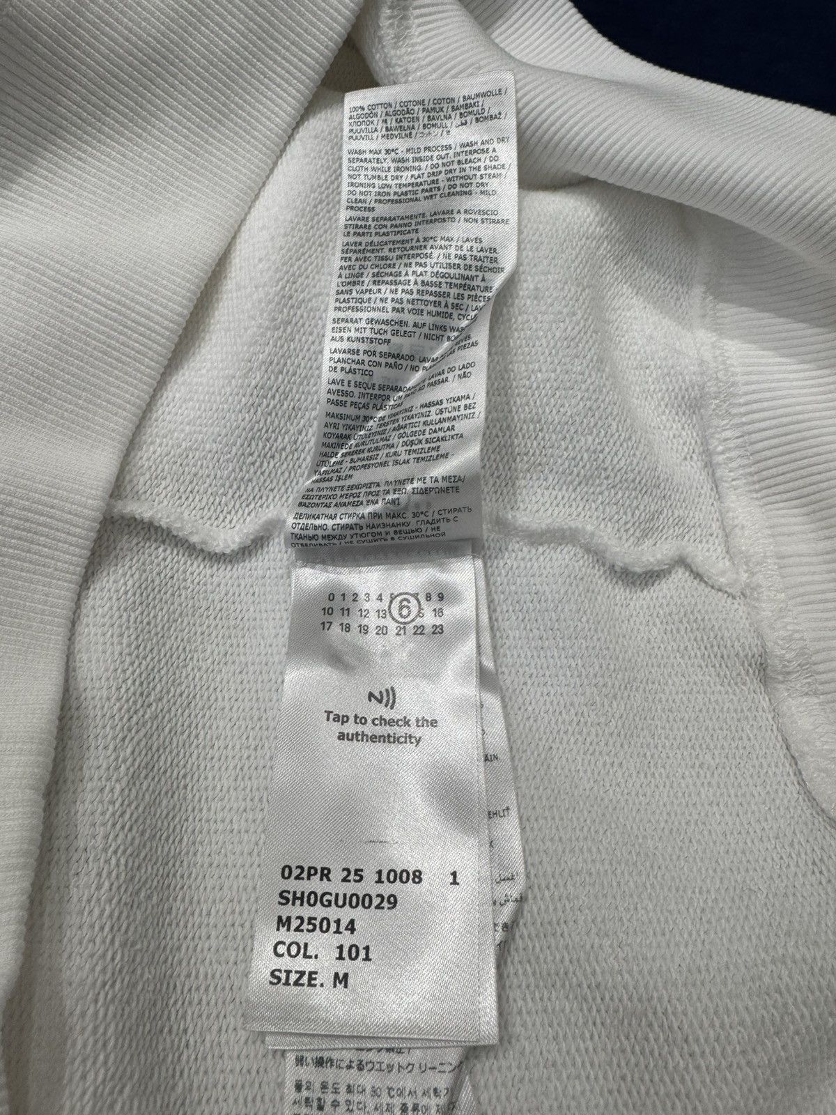 Maison Margiela NWT Number Patch Crew Neck Sweatshirt - White, M Size US M / EU 48-50 / 2 - 6 Thumbnail