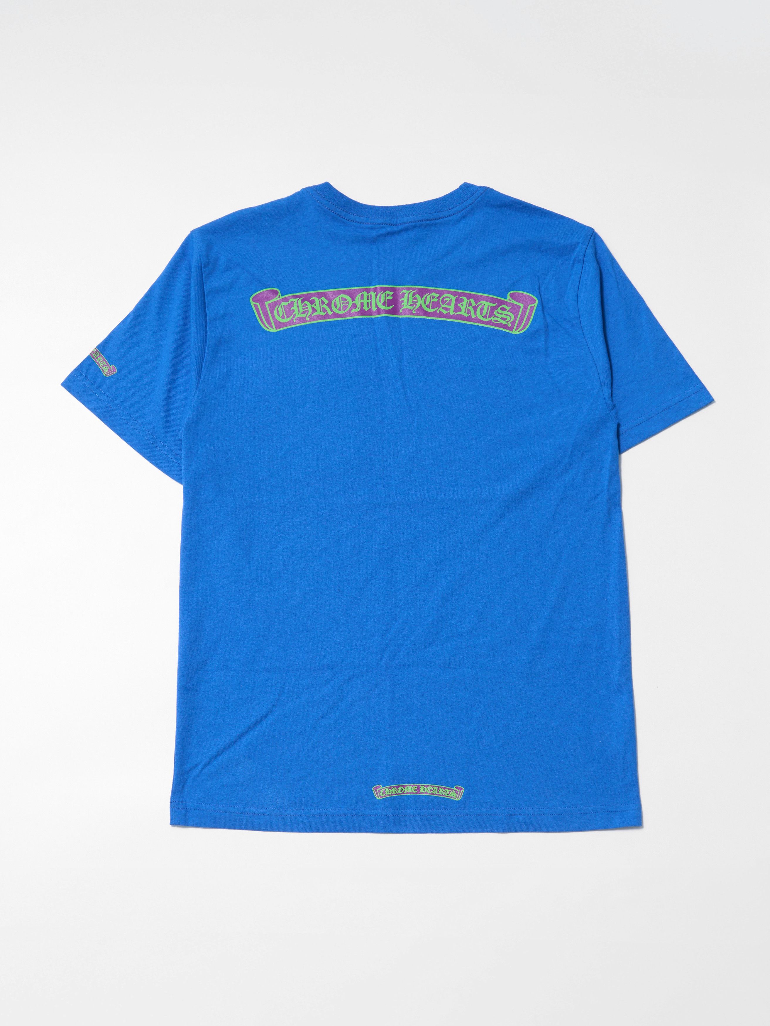 Chrome Hearts CHROME HEARTS Scroll Logo T-Shirt blue Size US M / EU 48-50 / 2 - 2 Thumbnail