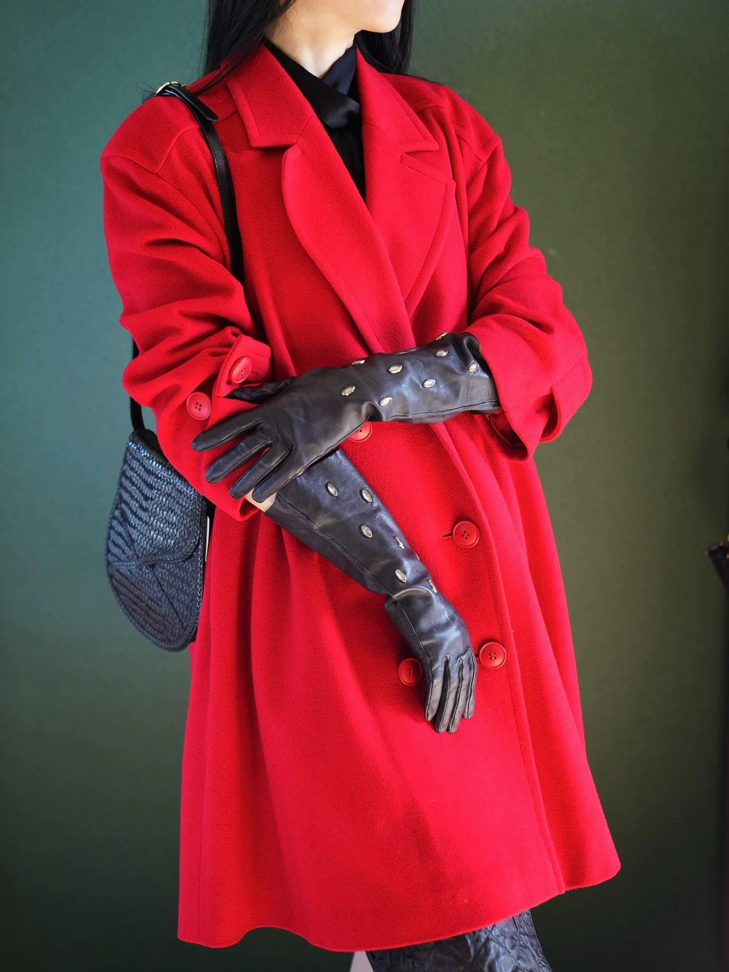Givenchy Givenchy Vintage Crimson Red Oversized Wool Overcoat Umbrella Hem Size M / US 6-8 / IT 42-44 - 6 Thumbnail