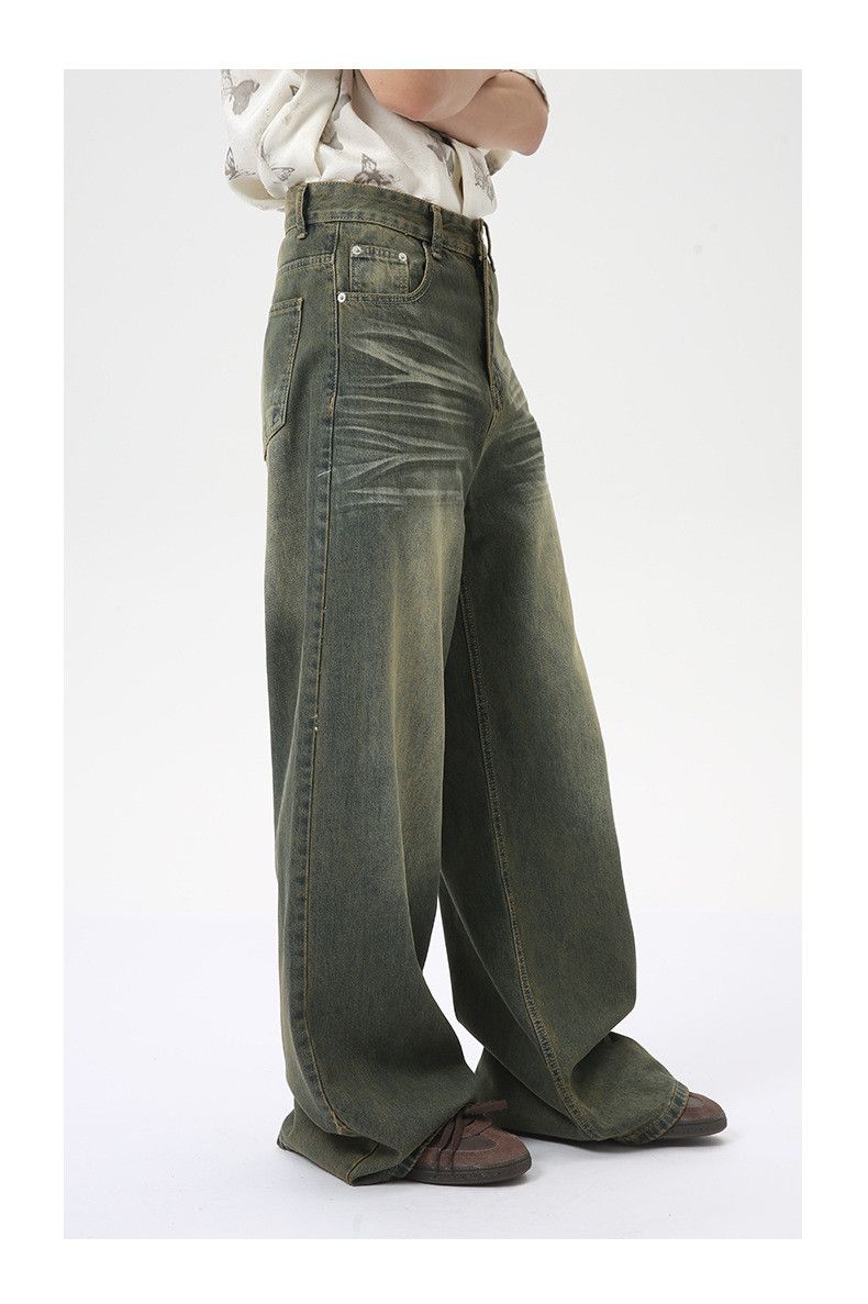 Japanese Brand × Jean American retro distressed straight wide-leg jeans Size US 32 / EU 48 - 5 Thumbnail