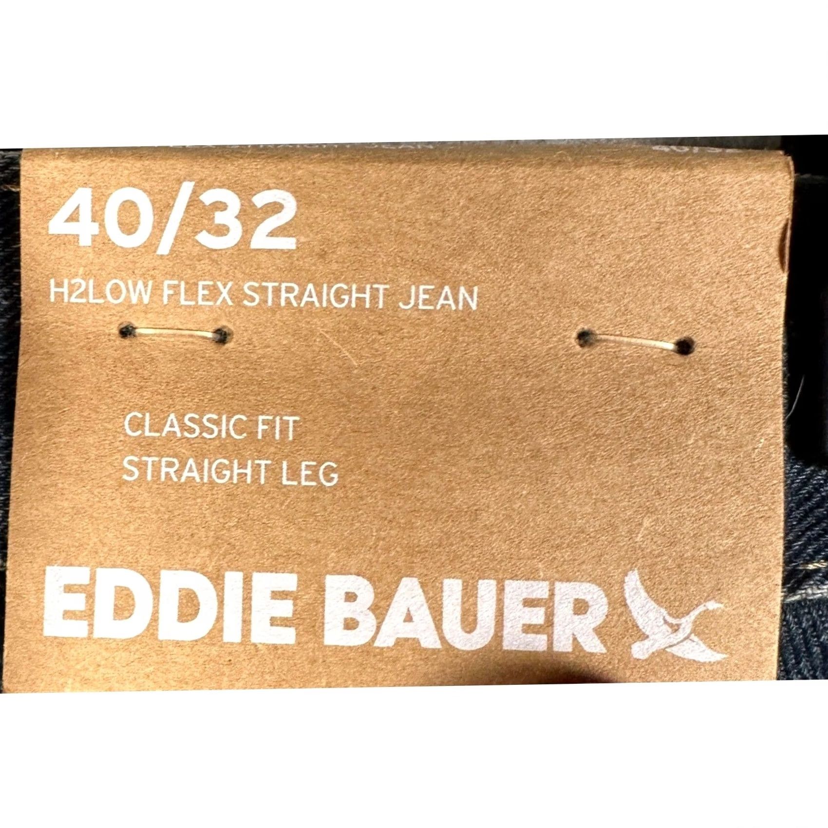 Eddie Bauer VINTAGE? No. Eddie Bauer H2Low Flex Jeans Mens 40X32 Blue Straight Classic Fit Dark Wash Size US 40 / EU 56 - 2 Thumbnail