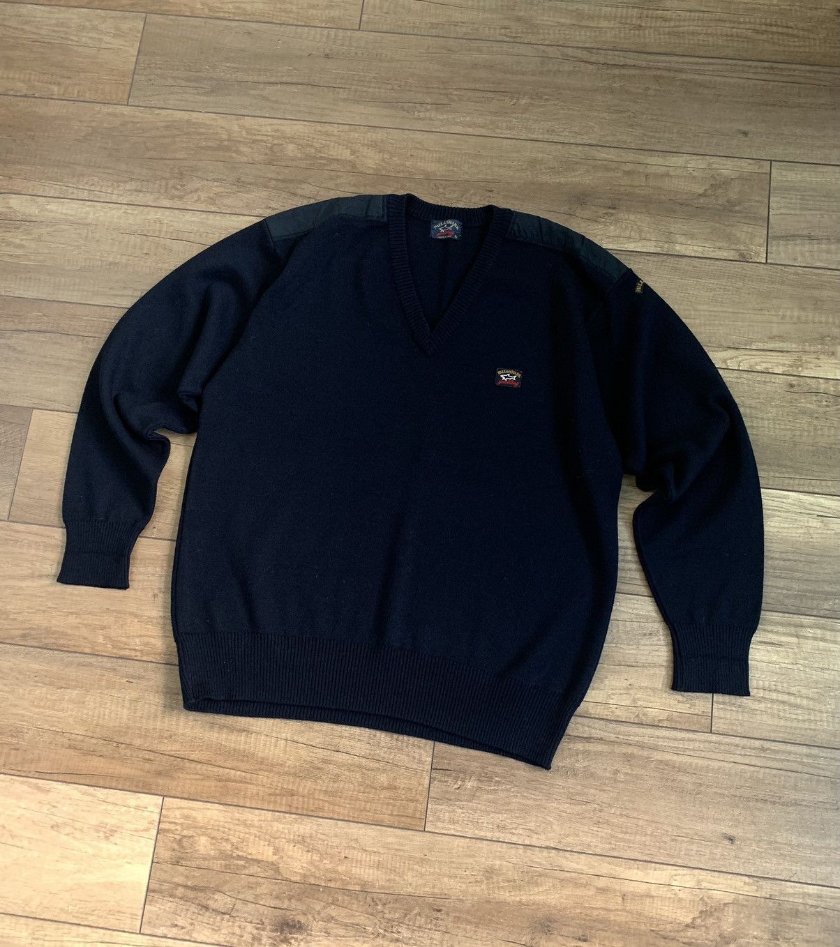 Paul & Shark Vintage Paul & Shark V Neck Wool Sweater Size US XXL / EU 58 / 5 - 4 Thumbnail