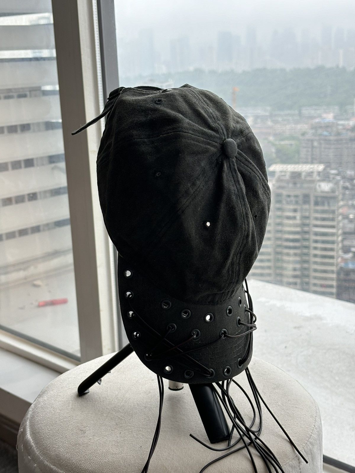 P.L.N. PLN wax leather frills cap Size ONE SIZE - 8 Thumbnail