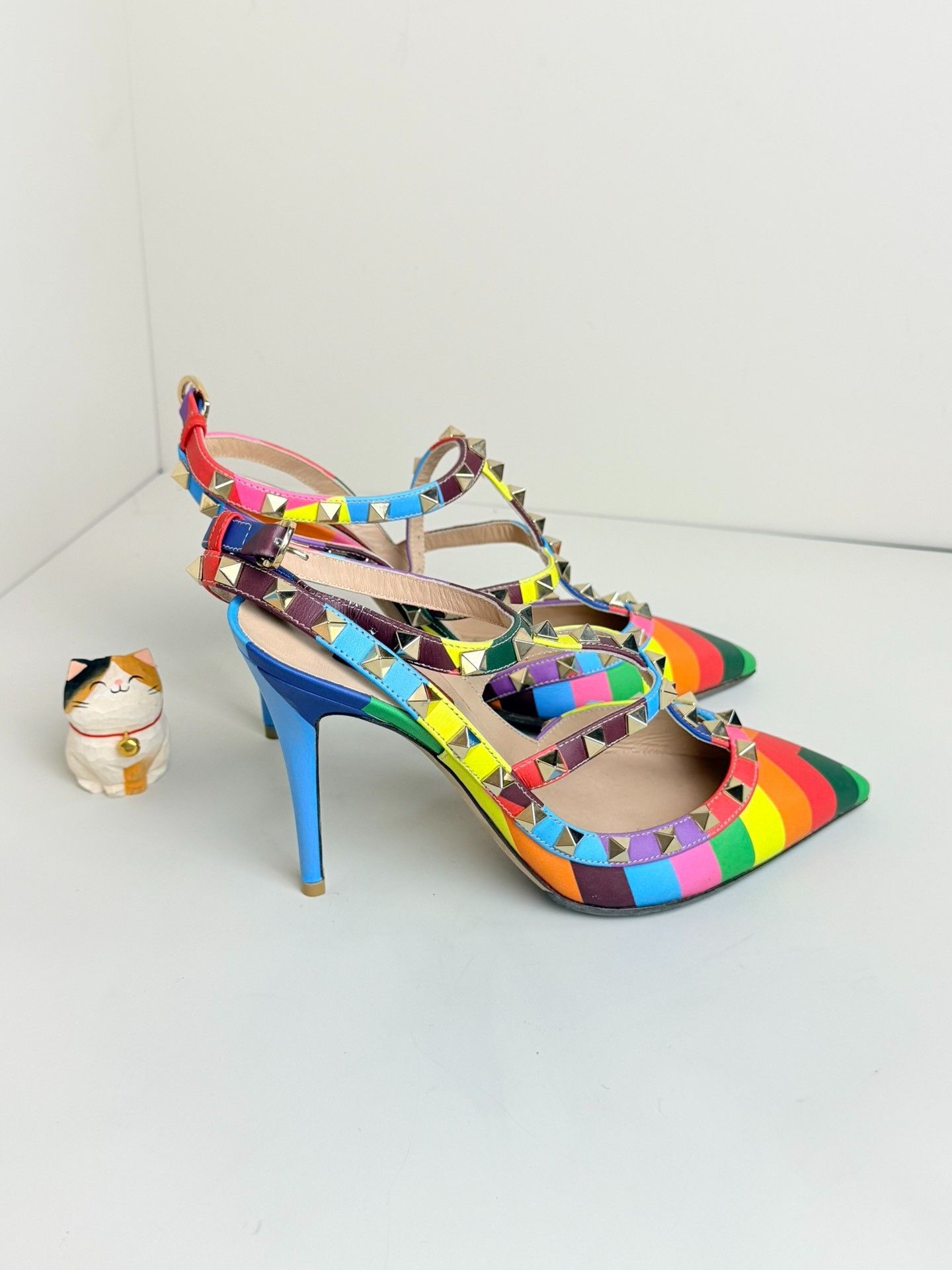 Valentino Valentino Rainbow Multi Sandals us_7 Women Size US 7 / IT 37 - 1 Thumbnail