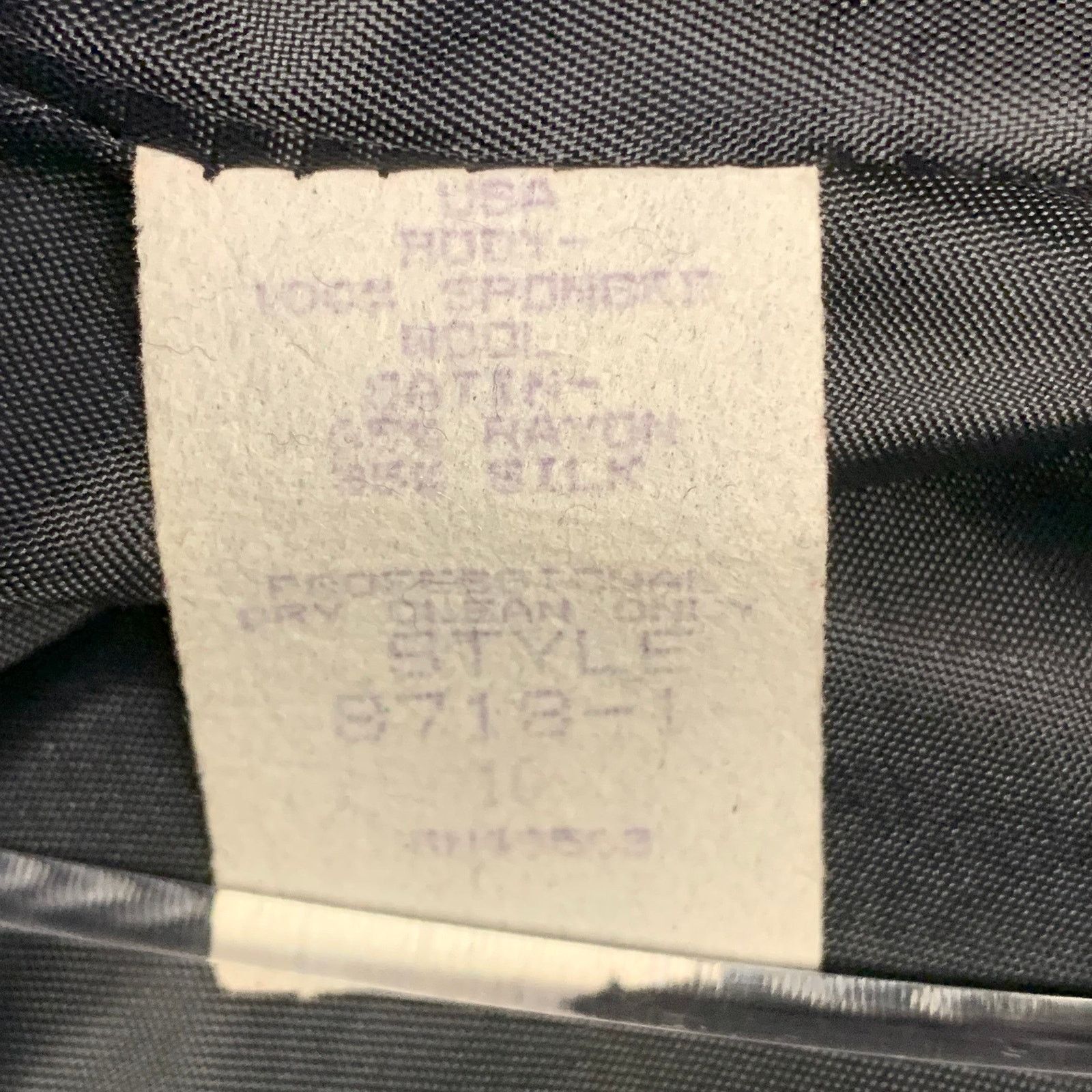 Other VICTOR COSTA Vintage Black Wool Twill Midi Cocktail Dress Size M / US 6-8 / IT 42-44 - 7 Thumbnail