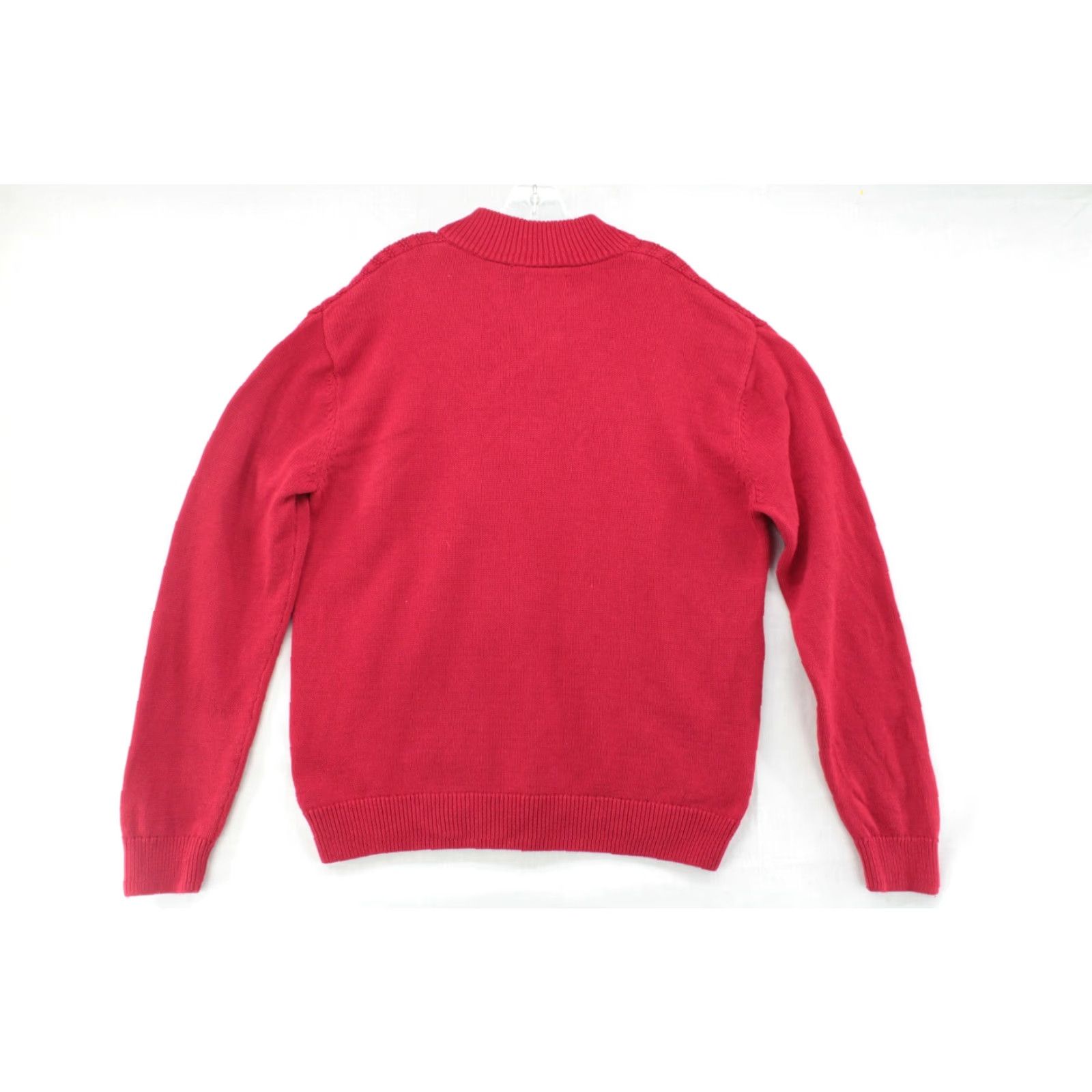 Chaps Chaps Sweater Mens XL Red Cable Knit Button Mock Neck Preppy Cabincore Christmas 90s Size US XL / EU 56 / 4 - 4 Thumbnail