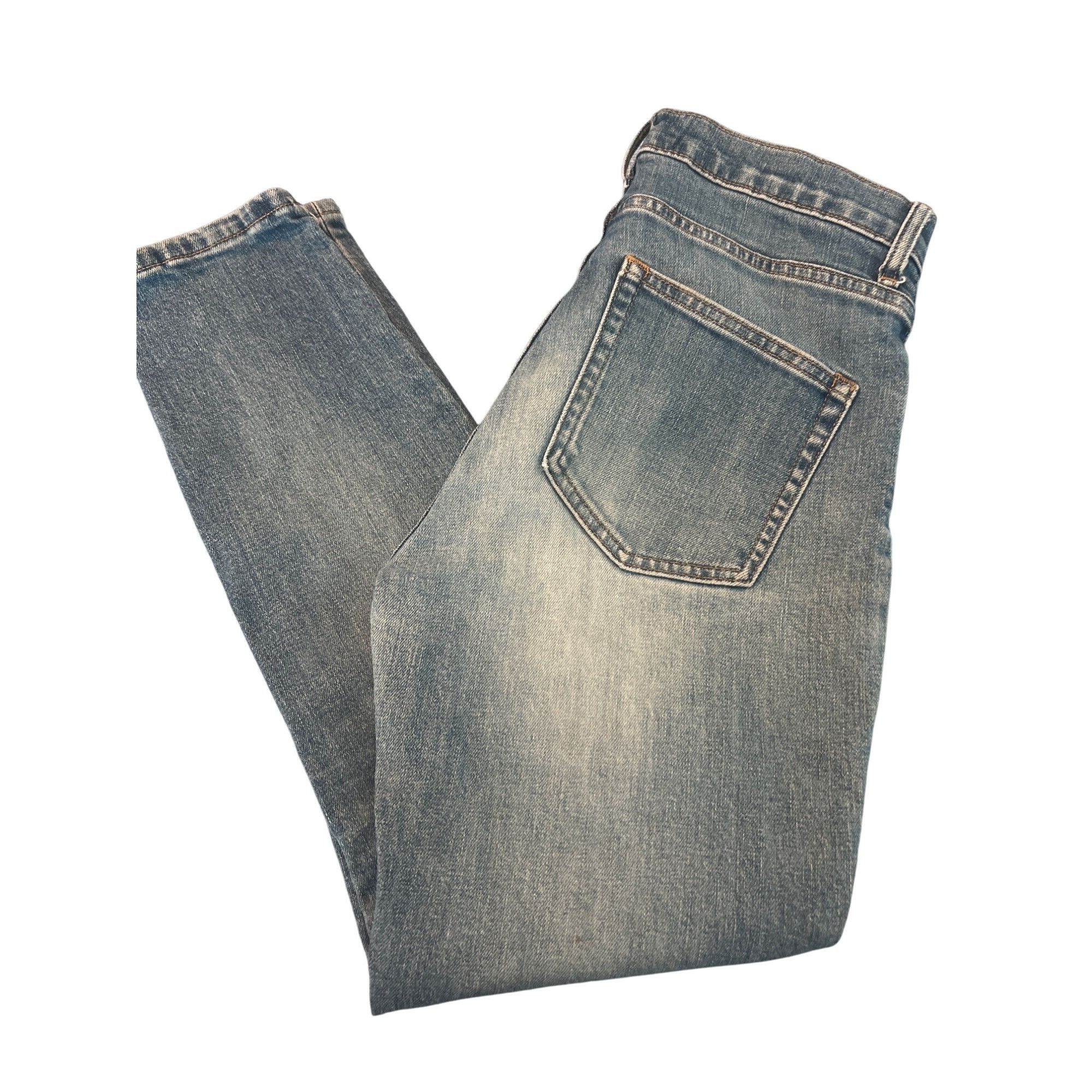 Everlane Everlane Mid Rise Skinny Jeans Blue Denim Light Distressing Size 27" / US 4 / IT 40 - 3 Thumbnail