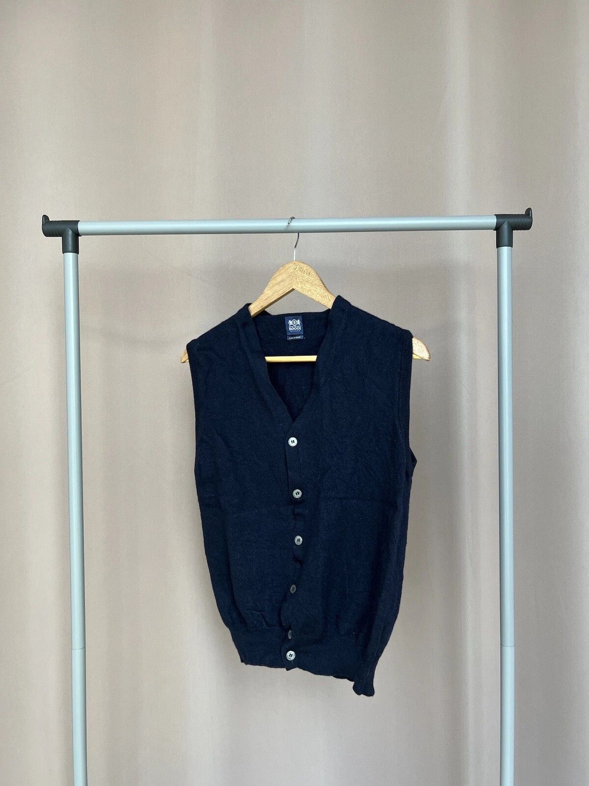 Boggi Boggi Milano Wool Vest Womens Size M/L Navy Blue Sleeveless Size L / US 10 / IT 46 - 4 Thumbnail