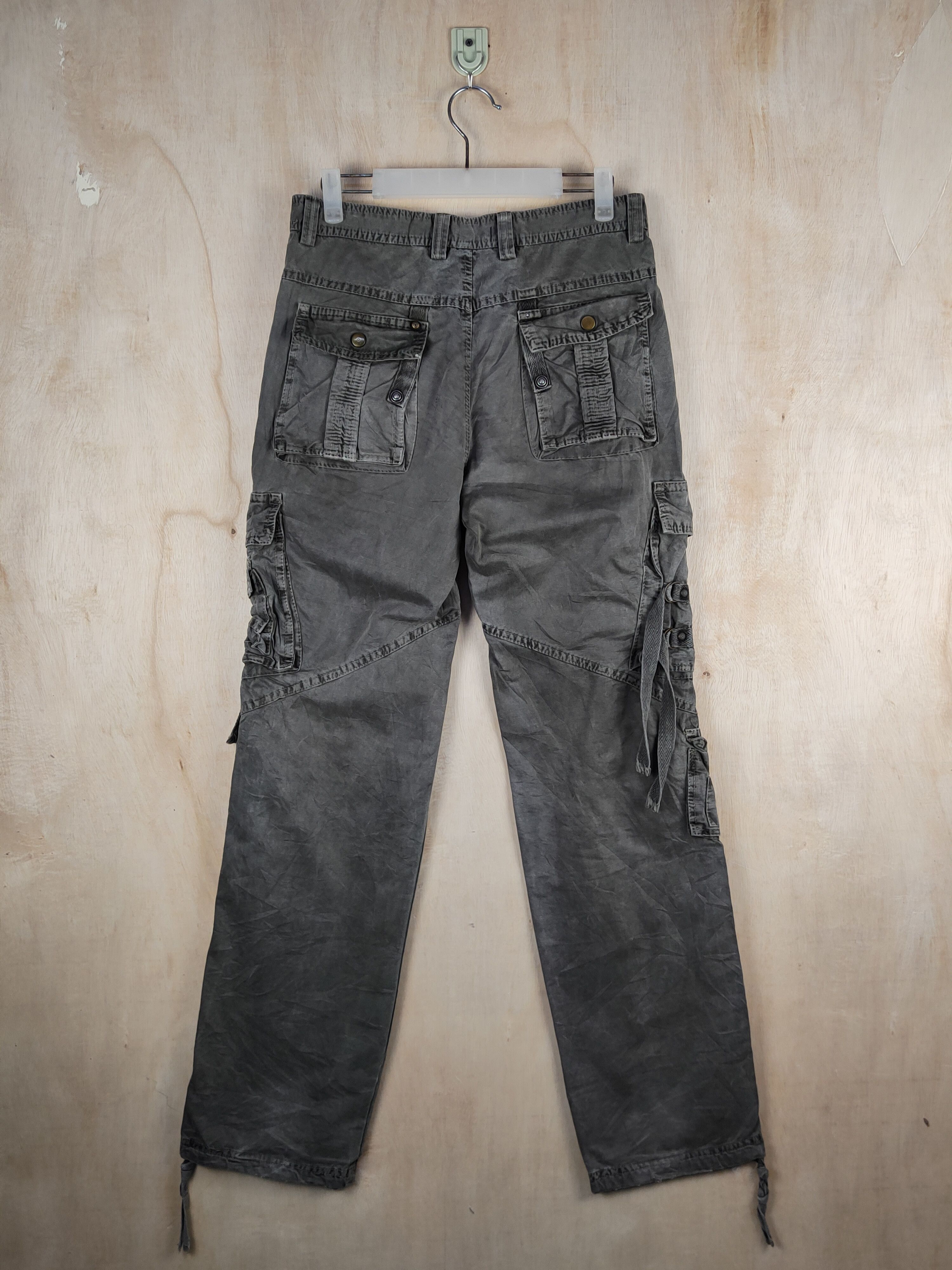 Japanese Brand DL Junye Olive Faded Multipocket Tactical Cargo Pants #S2439 Size US 30 / EU 46 - 9 Thumbnail