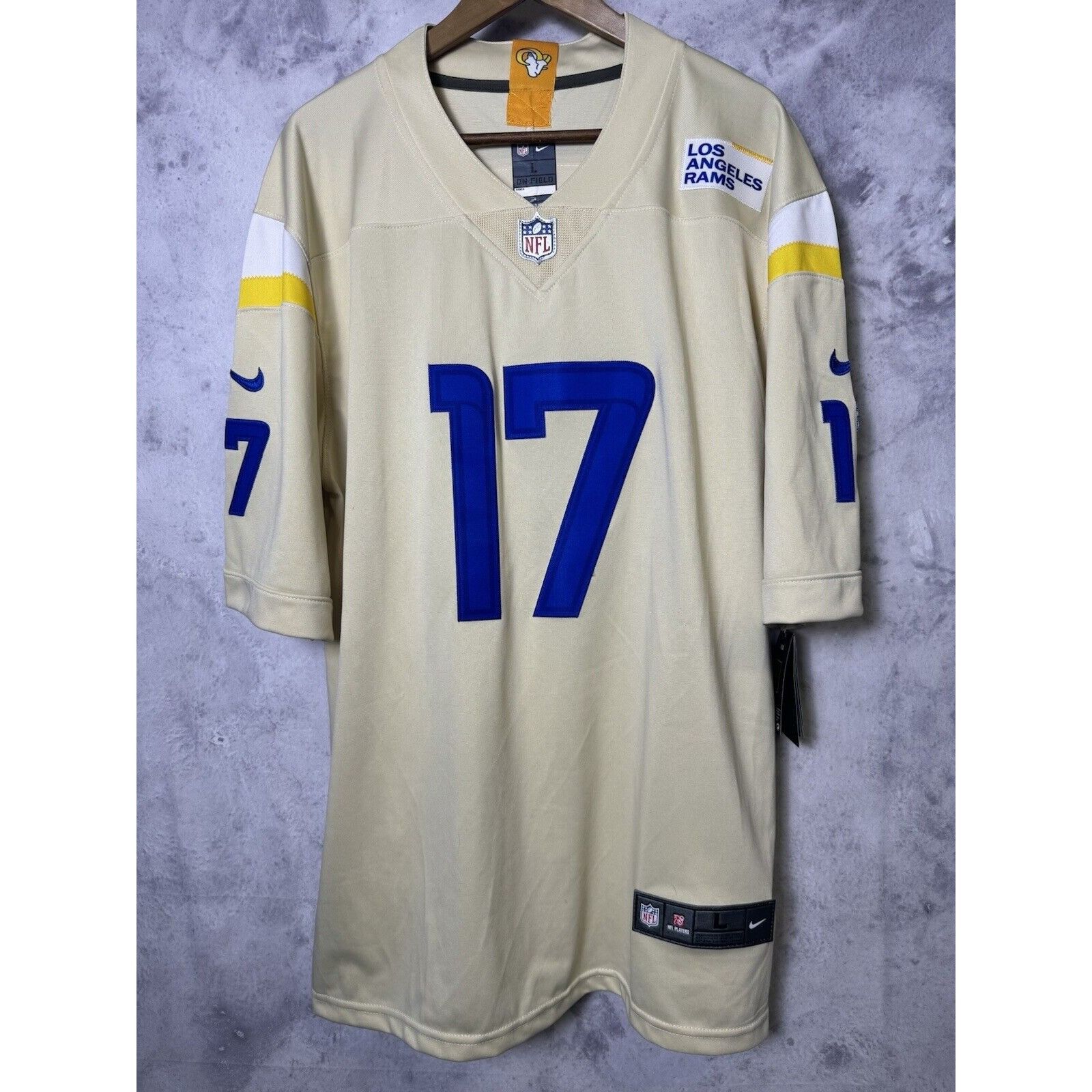 image of Los Angeles Ram Nike Jersey Men Large Robert Woods 17 Nfl O in Cream