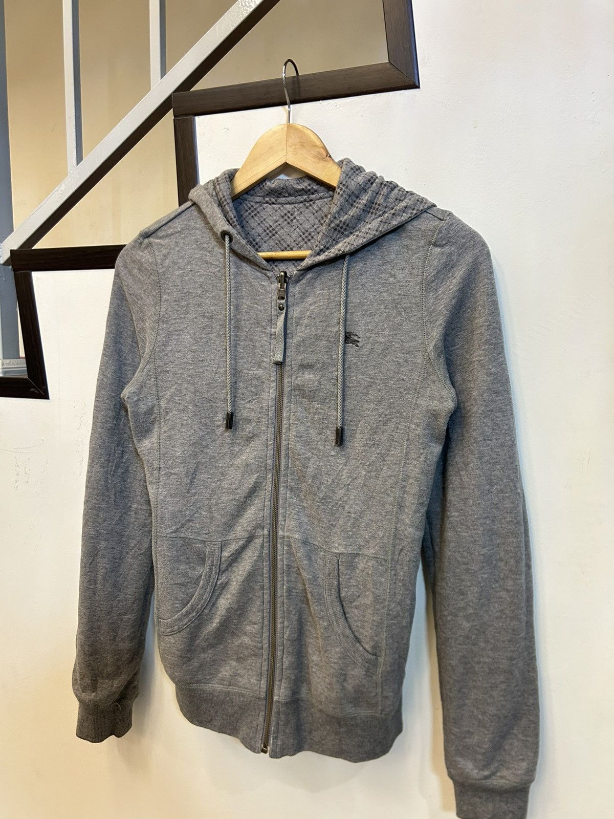 Burberry Burberry Blue Label Reversible Nova Check Zip Hoodie - Grey Size US S / EU 44-46 / 1 - 6 Thumbnail