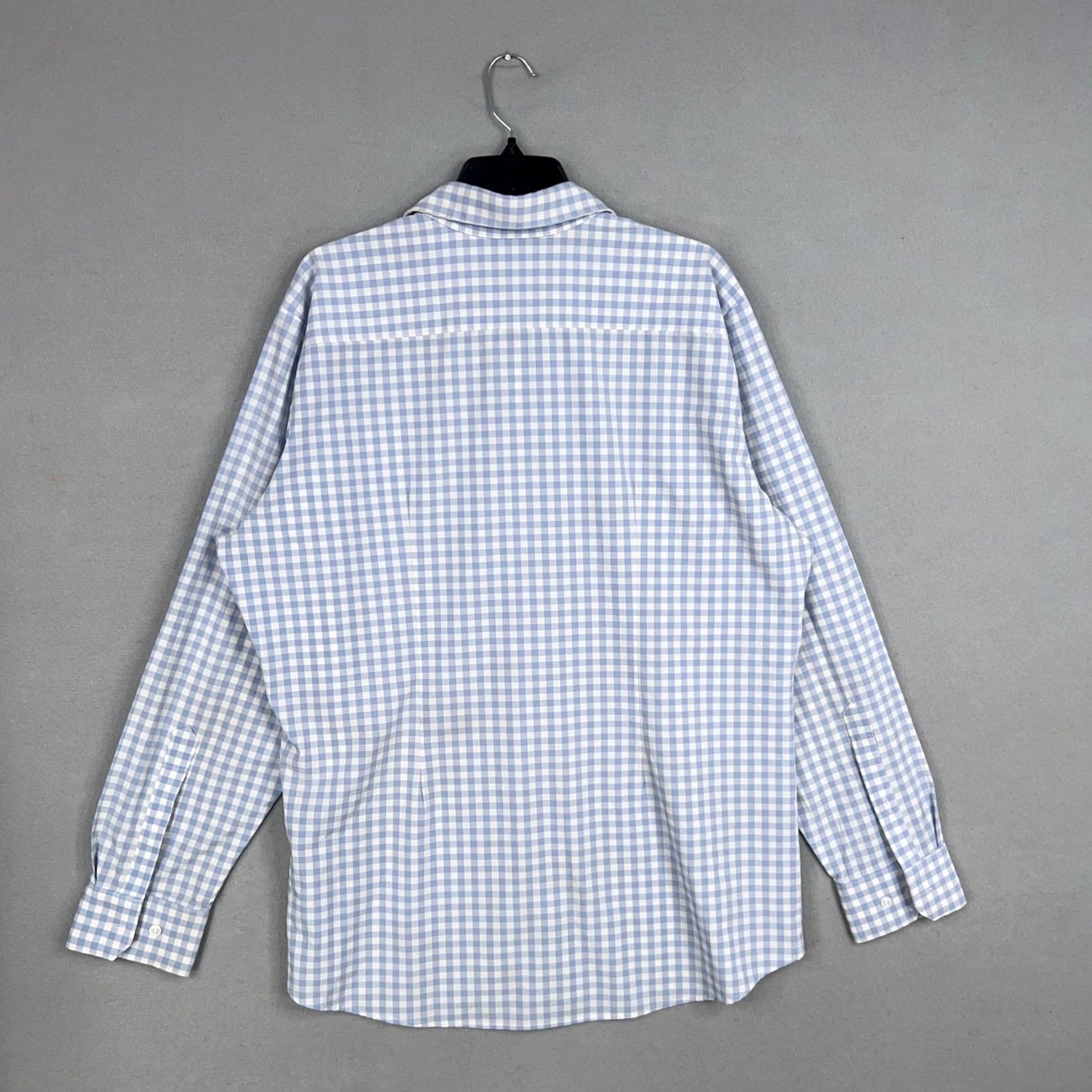 Mizzen+Main Mizzen Main Shirt Mens 2XL Blue White Gingham Stretch Trim Fit Button Up Preppy Size US XXL / EU 58 / 5 - 5 Thumbnail