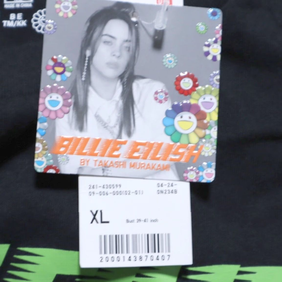 Uniqlo Uniqlo Billie Eilish Dolman Sleeve Takashi Murakami T-Shirt Black Women's XL Size XL / US 12-14 / IT 48-50 - 6 Thumbnail