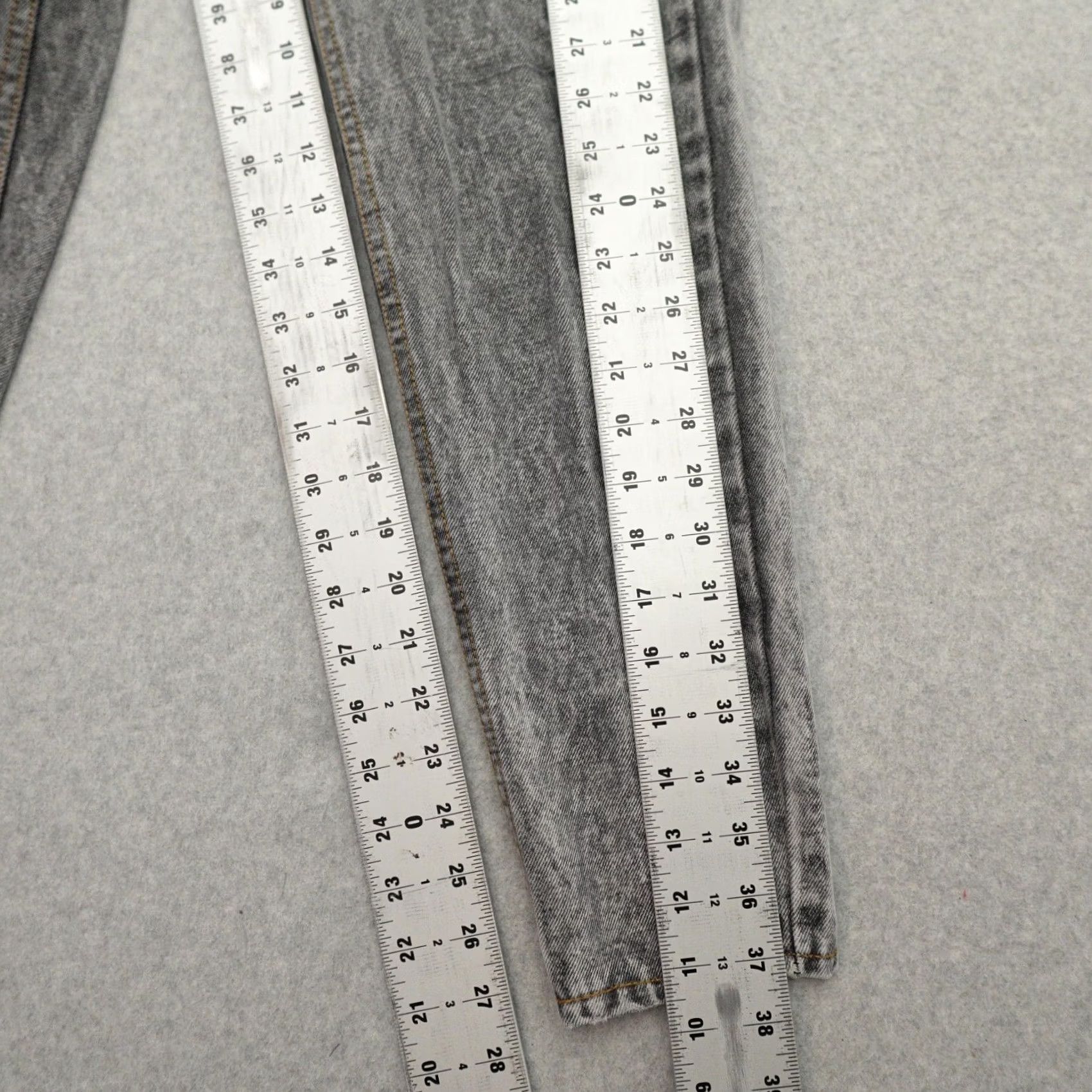 Jordache VINTAGE Jordache Women's Jeans Skinny 11/12 Gray Acid Wash High Rise Ankle 11X28 GENDER: Women Size 32" / US 10 / IT 46 - 6 Thumbnail