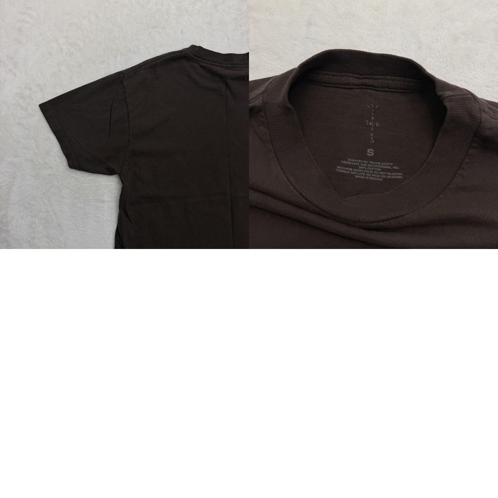 Travis Scott Cactus Jack PlayStation Shirt Mens S Brown Space Video Game Short Sleeve Crew Neck Logo Graphic Print Size US S / EU 44-46 / 1 - 10 Thumbnail