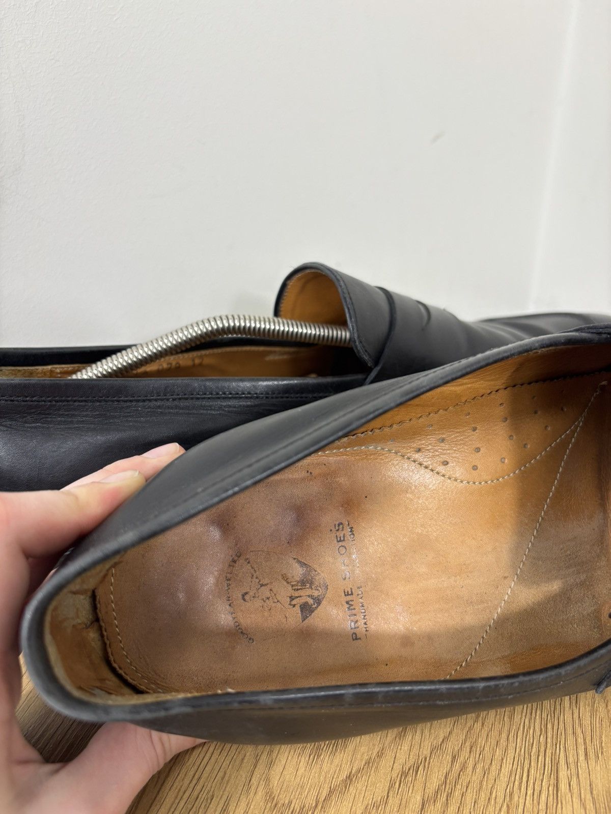 Other Prime Shoes Handmade Imola Men’s Black Leather Penny Loafers Size US 12 / EU 45 - 19 Thumbnail