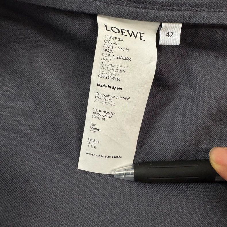 Loewe LOEWE Leather big logo jacket coat Size M / US 6-8 / IT 42-44 - 4 Thumbnail