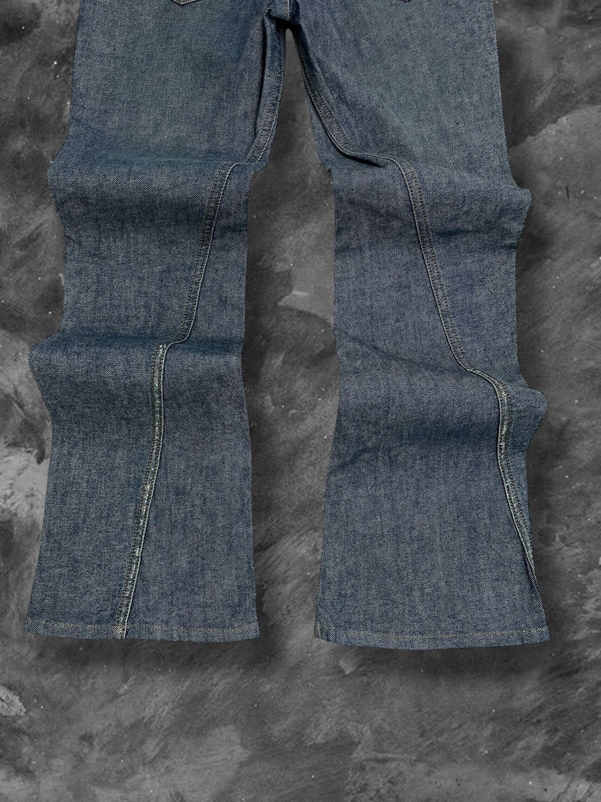 Japanese Brand Vintage Designer Mk Klein Flared Distressed Denim Size US 30 / EU 46 - 12 Thumbnail