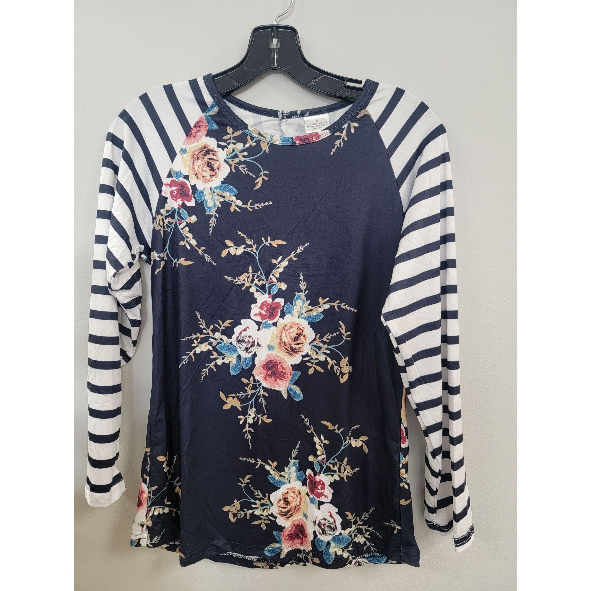Other Floral & Striped Long Sleeve Baseball Tee Shirt Small Size S / US 4 / IT 40 - 1 Thumbnail