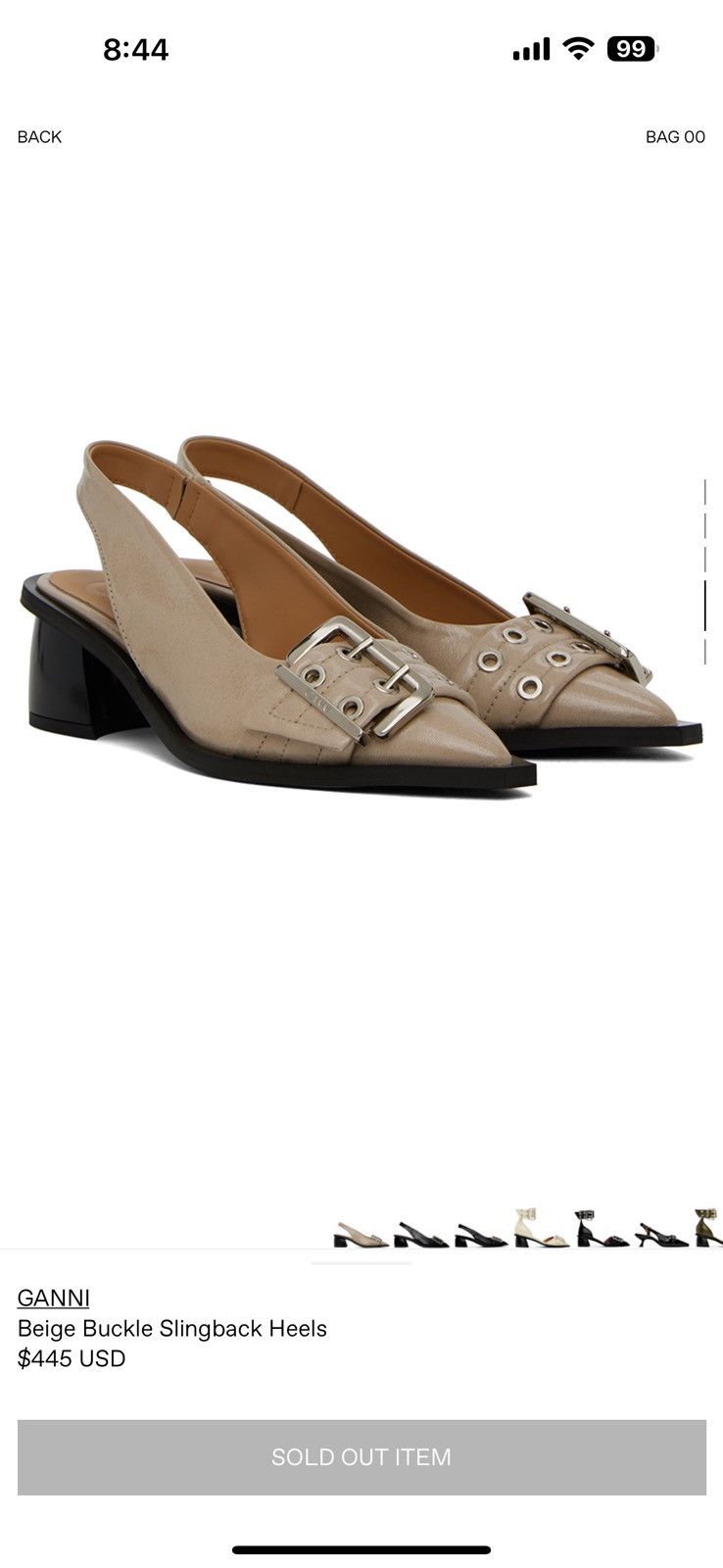 Ganni Ganni Tan Feminine Buckle Slingback Heel Size US 8 / IT 38 - 5 Thumbnail