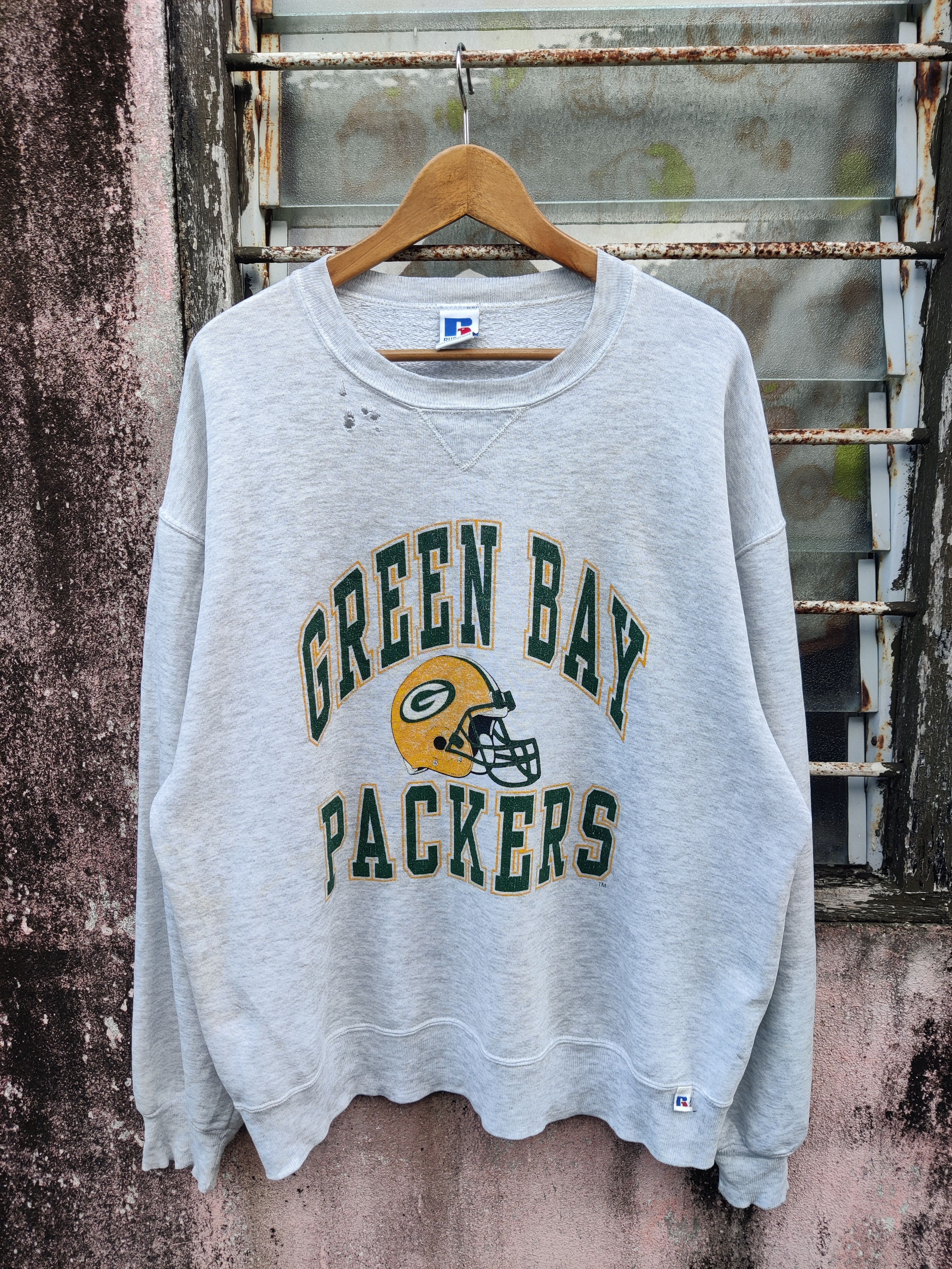 NFL Vintage Distressed Green Bay Packers NFL Sweatshirt Size US L / EU 52-54 / 3 - 2 Thumbnail
