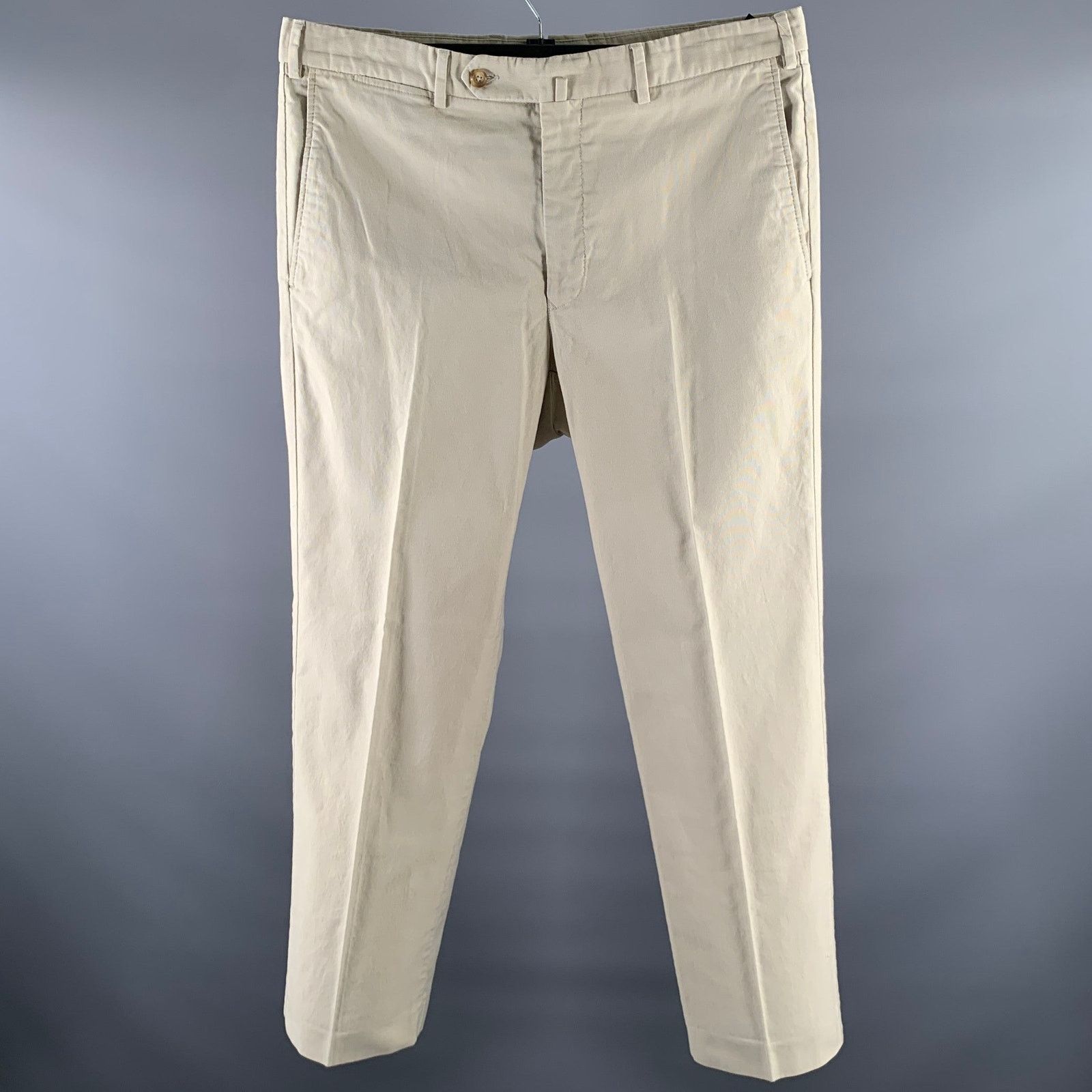 Ermenegildo Zegna ERMENEGILDO ZEGNA Size 36 Khaki Cotton Straight Casual Pants Size US 36 / EU 52 - 1 Thumbnail