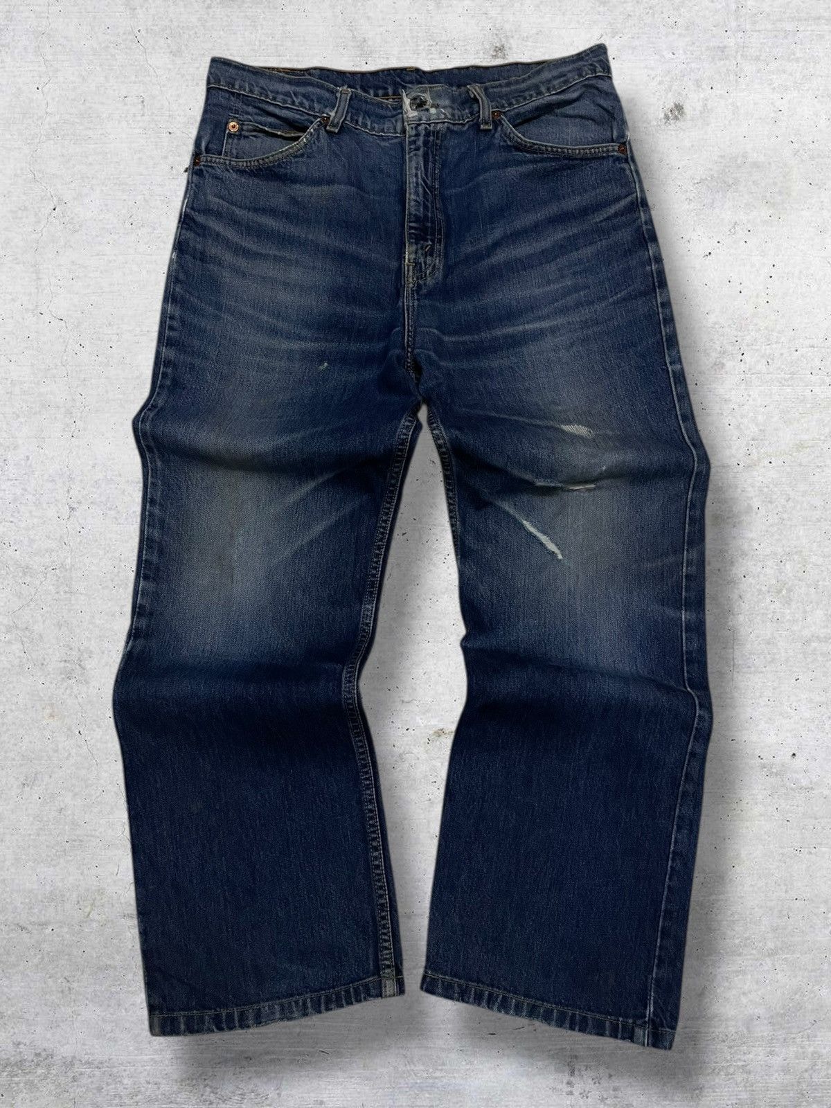Levi's Vintage Clothing VINTAGE LEVIS 605 ORANGE TAB 1990S DESIGNER DISTRESSED DENIM Size US 34 / EU 50 - 1 Thumbnail
