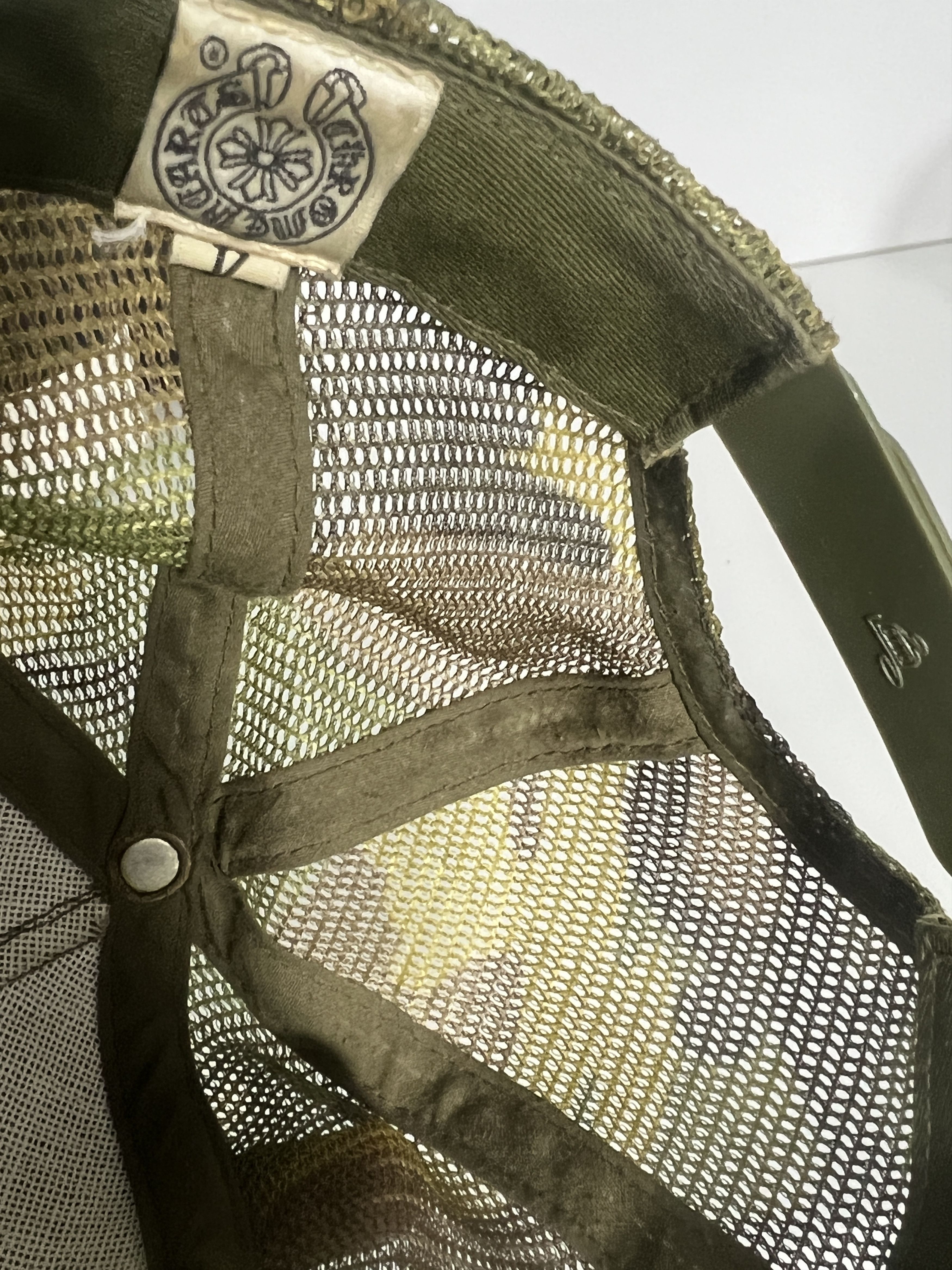 Chrome Hearts 3 Star Leather Patch Camo Trucker Hat USA