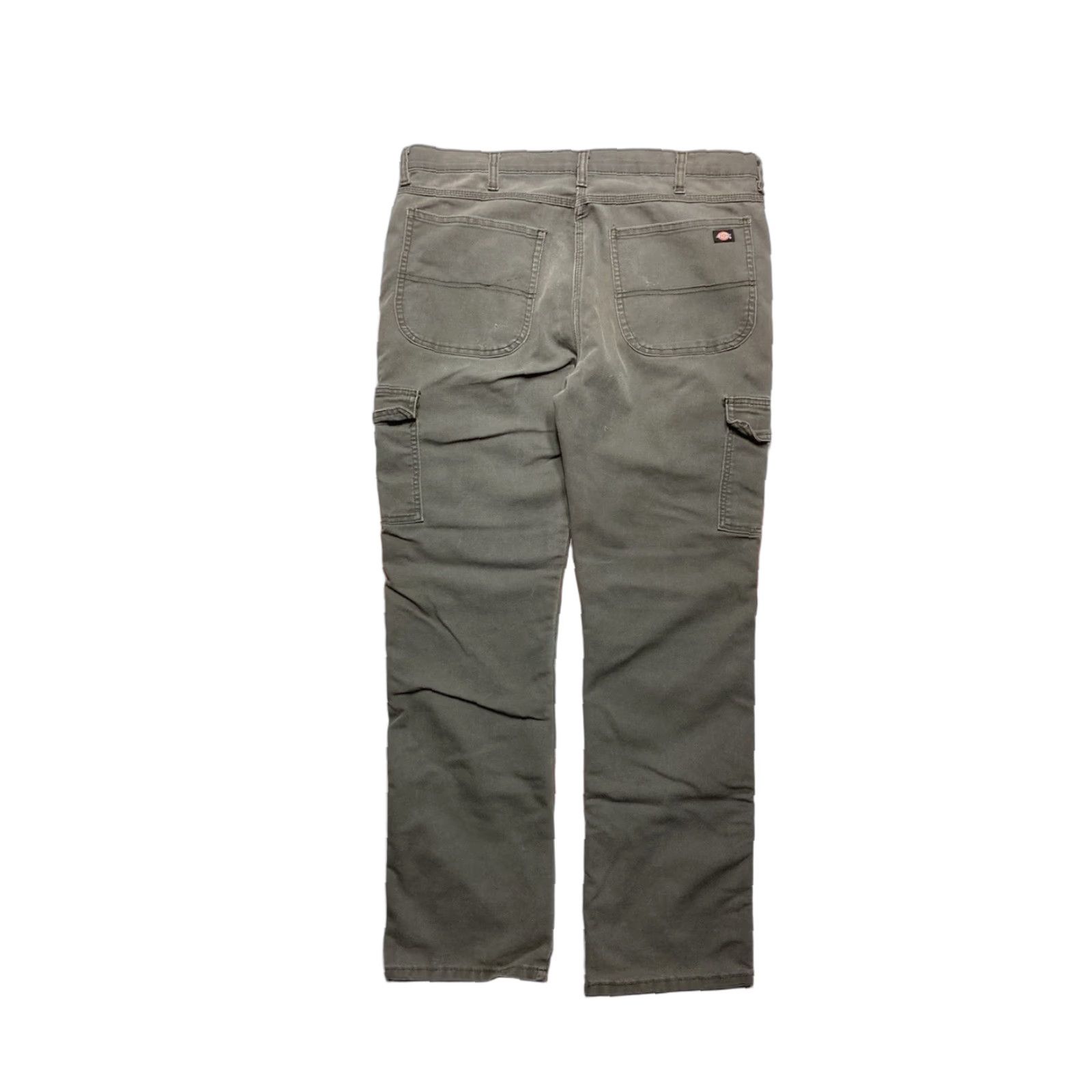Dickies VINTAGE Dickies Cargo Pants Canvas Wide-Leg Green 37x33 Mens Baggy Carpenter Jeans Skater Style Size US 37 - 1 Thumbnail