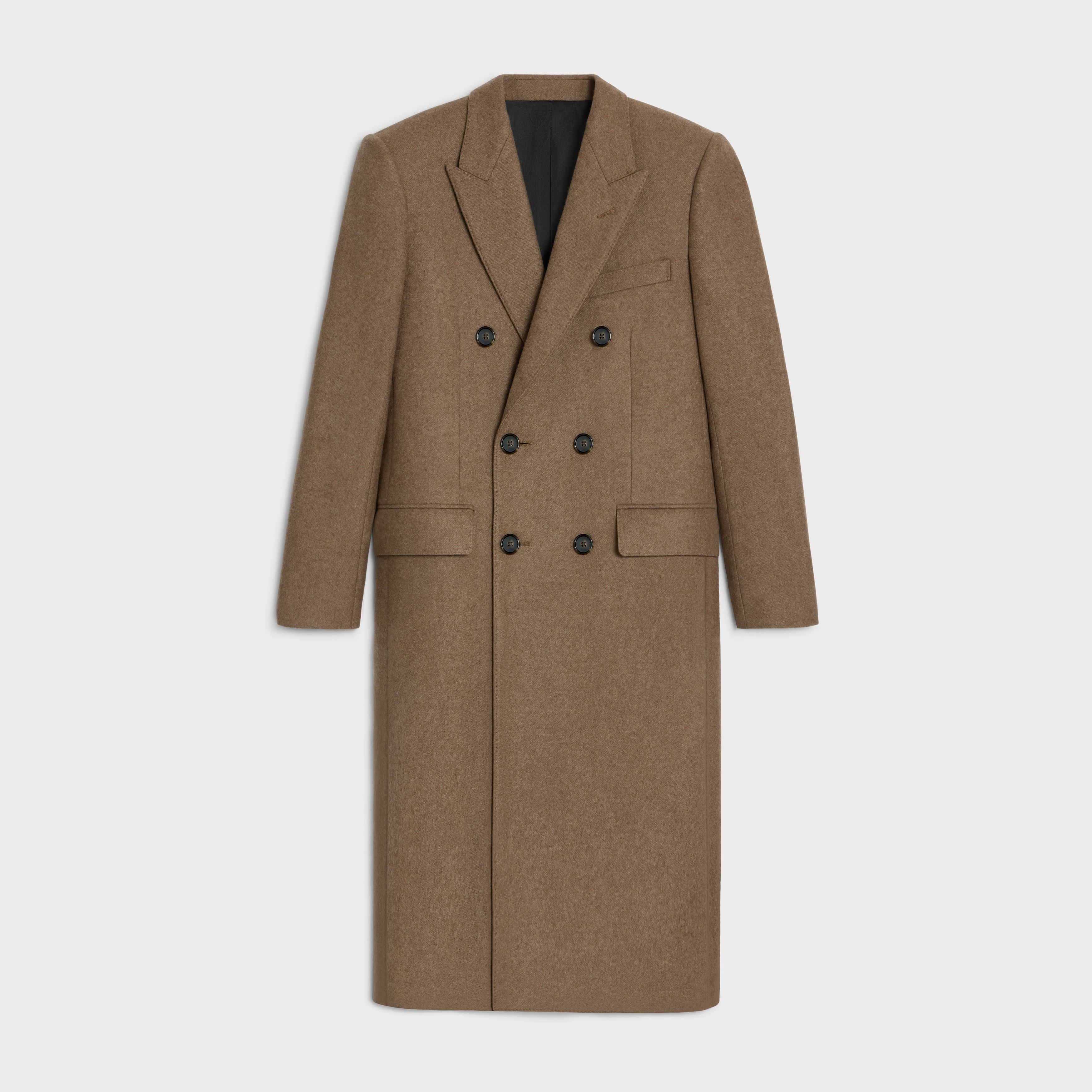 Celine o1bcso1str0925 2M56B459V Cashmere Long Coat in Nutmeg Size S / US 4 / IT 40 - 1 Thumbnail